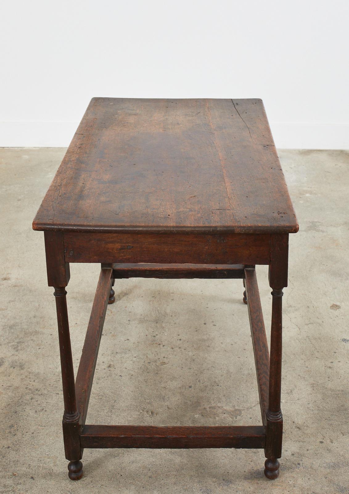 19th Century English Oak Pub Tavern or Wine Table 4