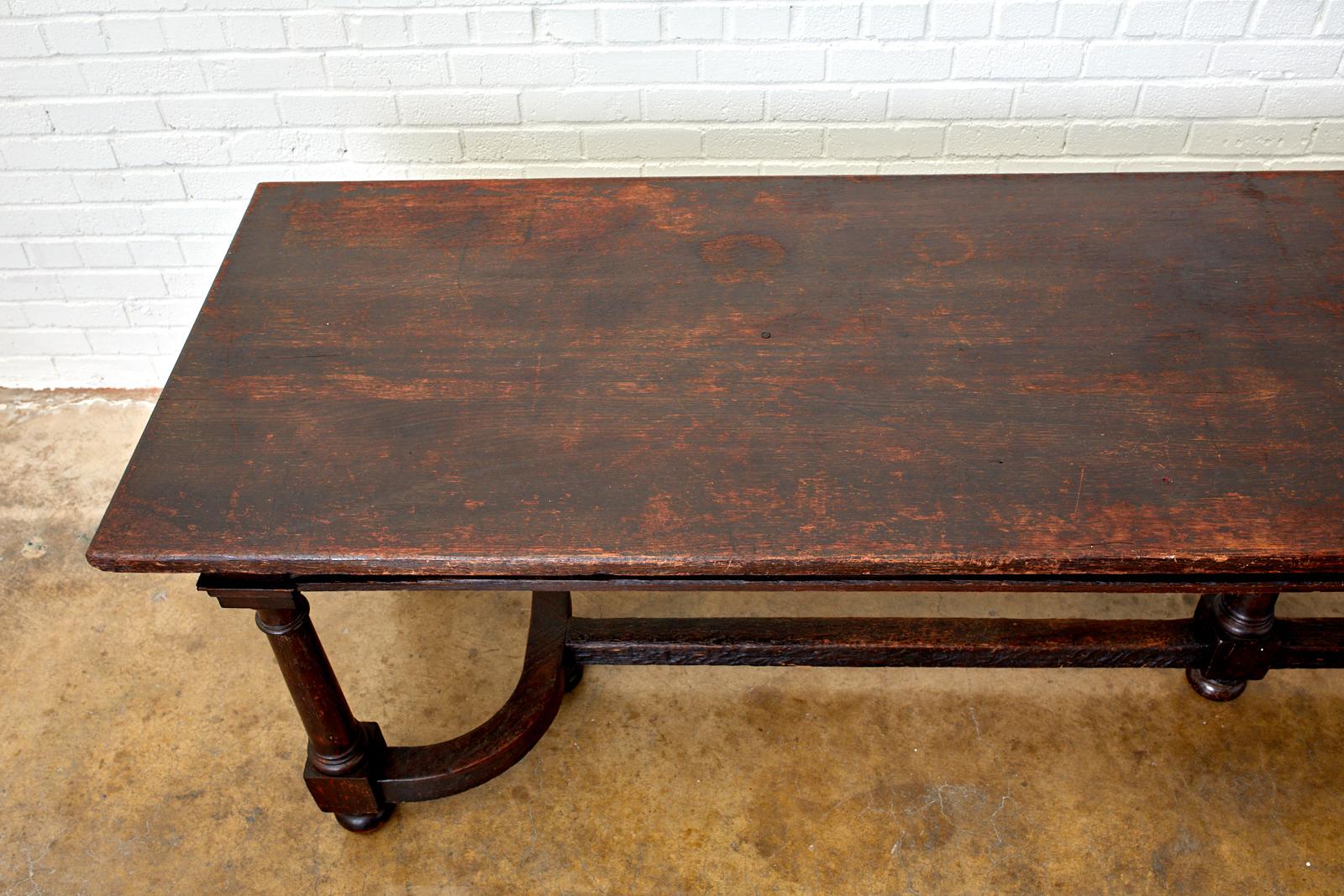 Rustic 19th Century English Oak Refectory Dining Banquet Table