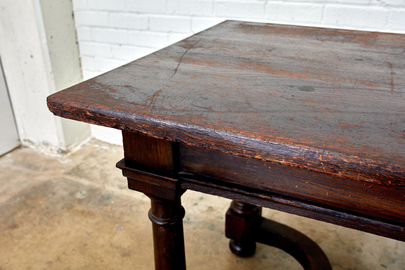 19th Century English Oak Refectory Dining Banquet Table 1