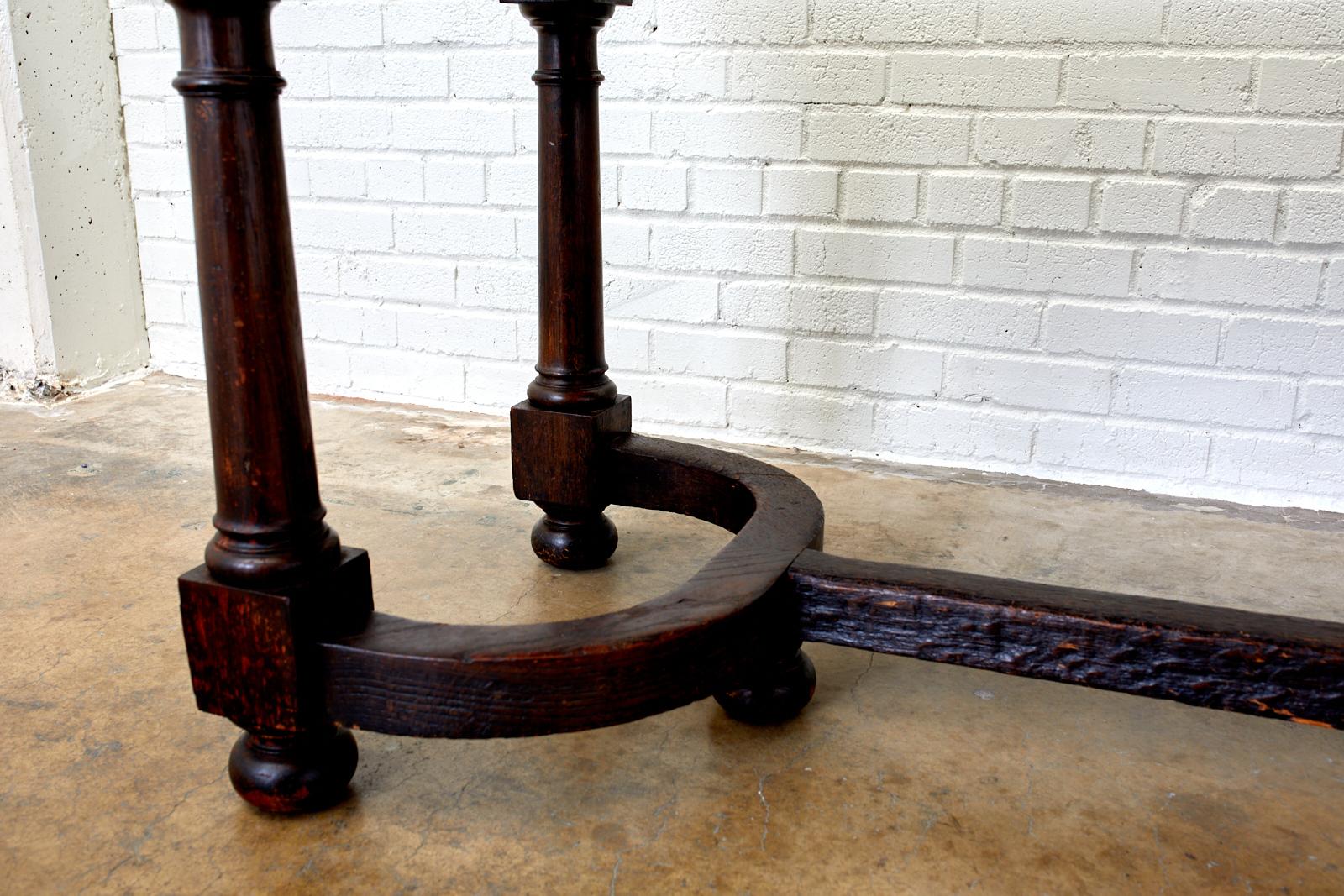 19th Century English Oak Refectory Dining Banquet Table 2