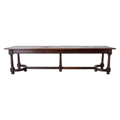 19th Century English Oak Refectory Dining Banquet Table