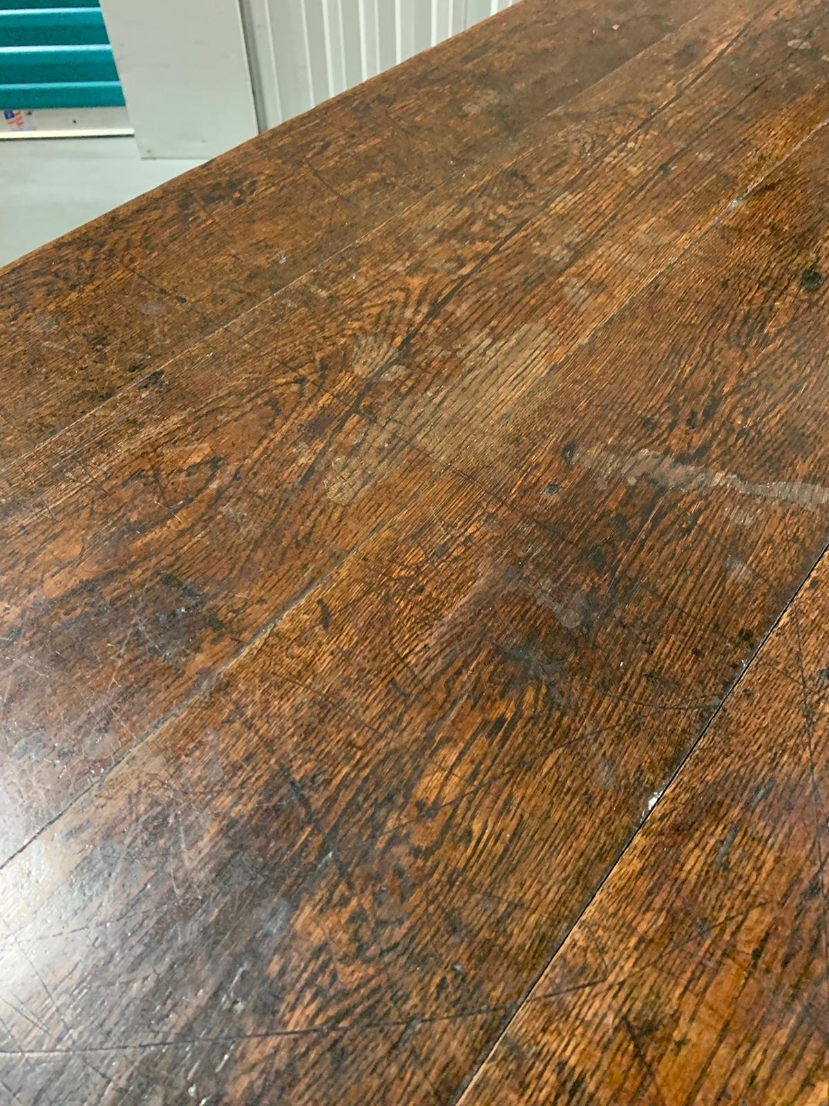 19th Century English Oak Refectory Table 9