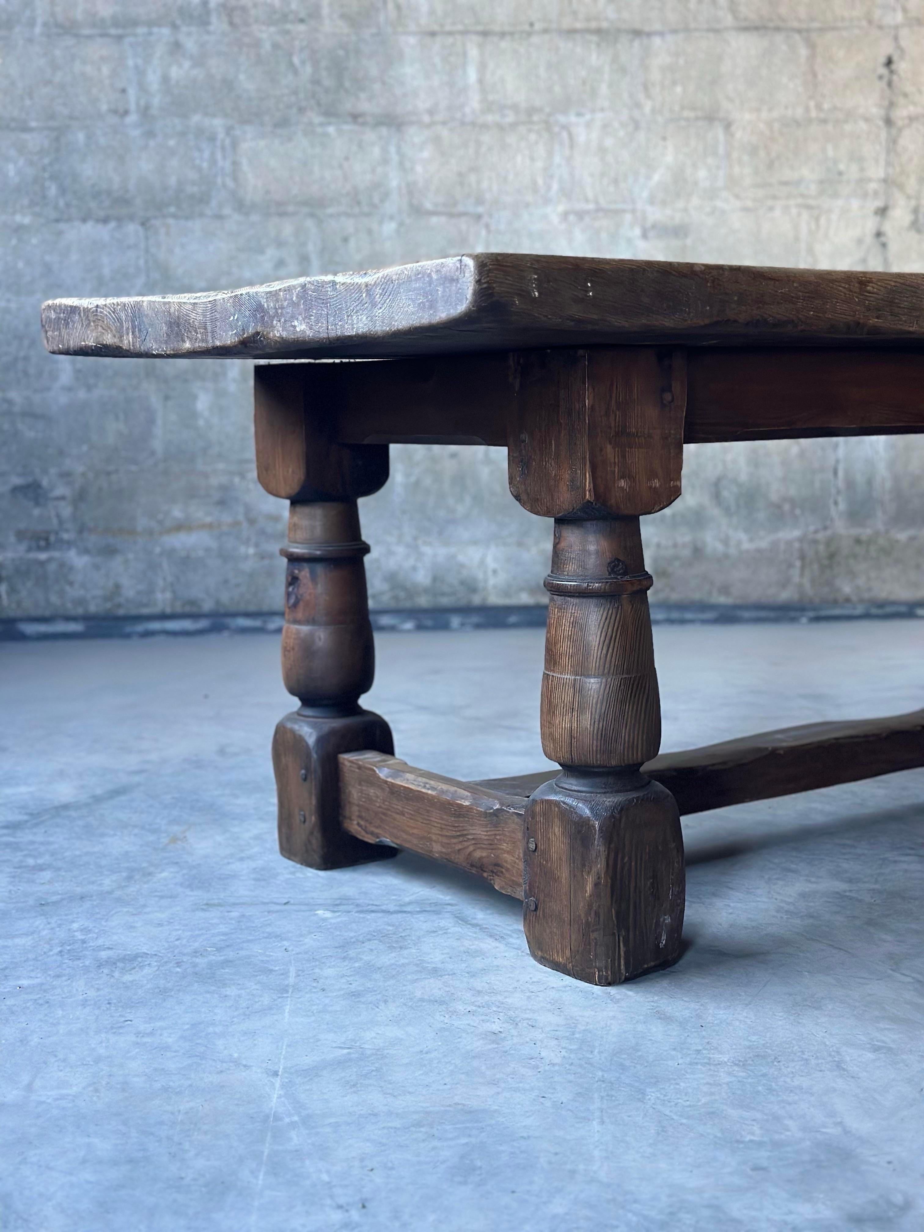 Chêne Table de réfectoire anglaise du 19ème siècle en vente
