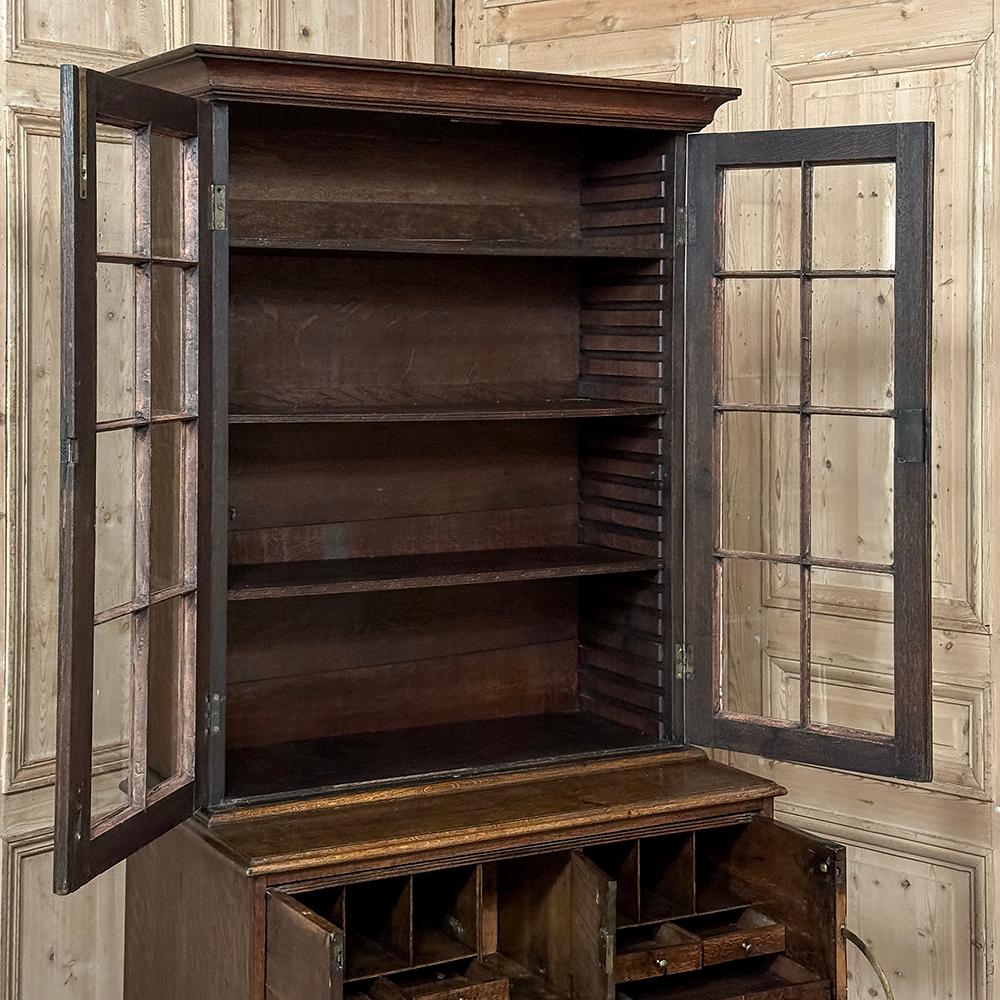 19th Century English Oak Secretary ~ Bookcase For Sale 5