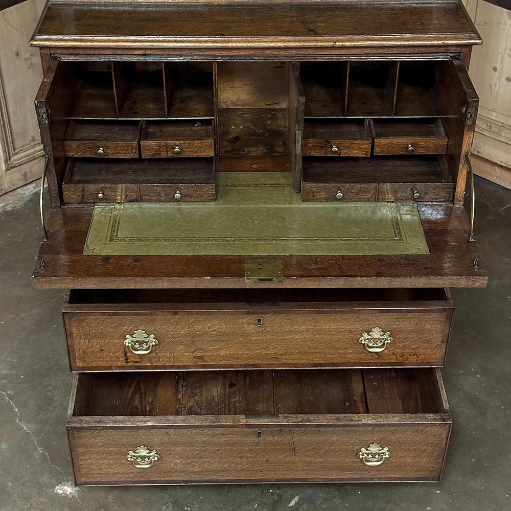 19th Century English Oak Secretary ~ Bookcase For Sale 7