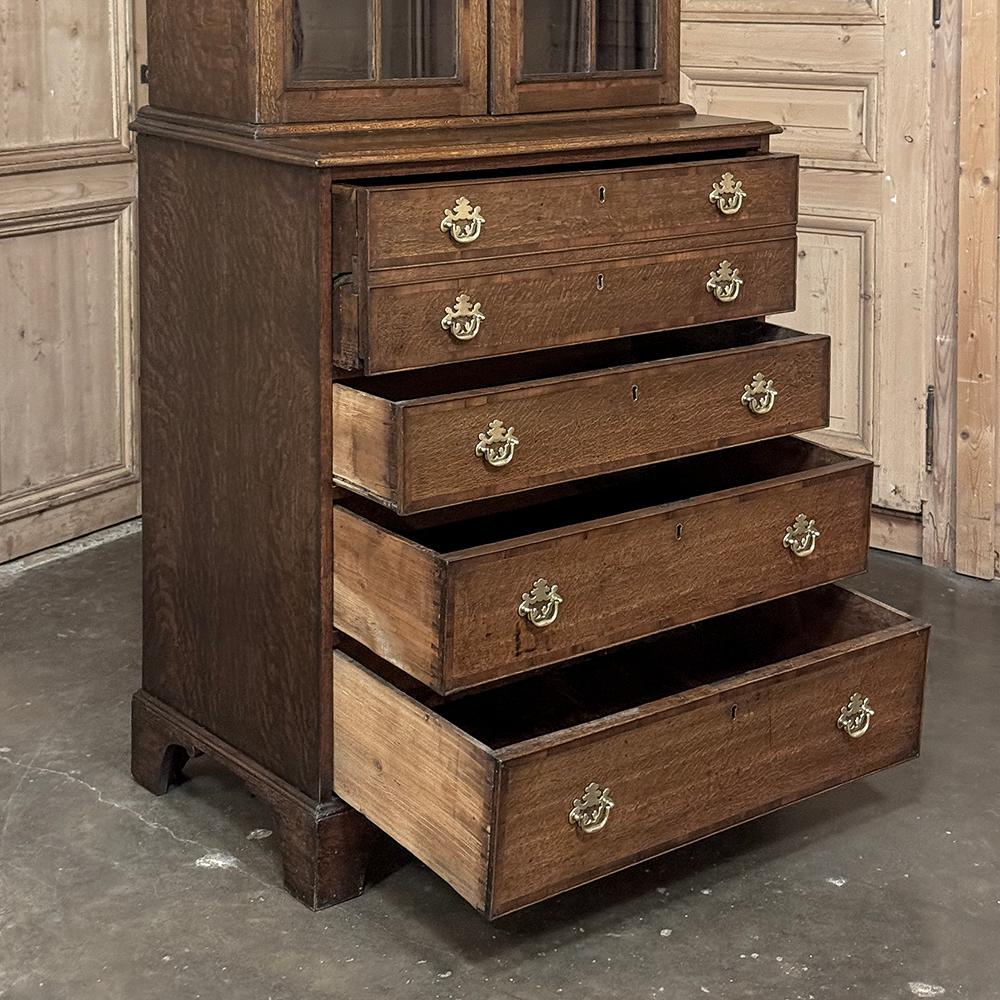 19th Century English Oak Secretary ~ Bookcase For Sale 9