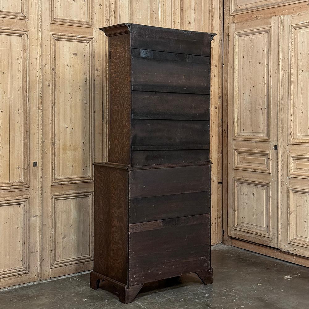19th Century English Oak Secretary ~ Bookcase For Sale 14