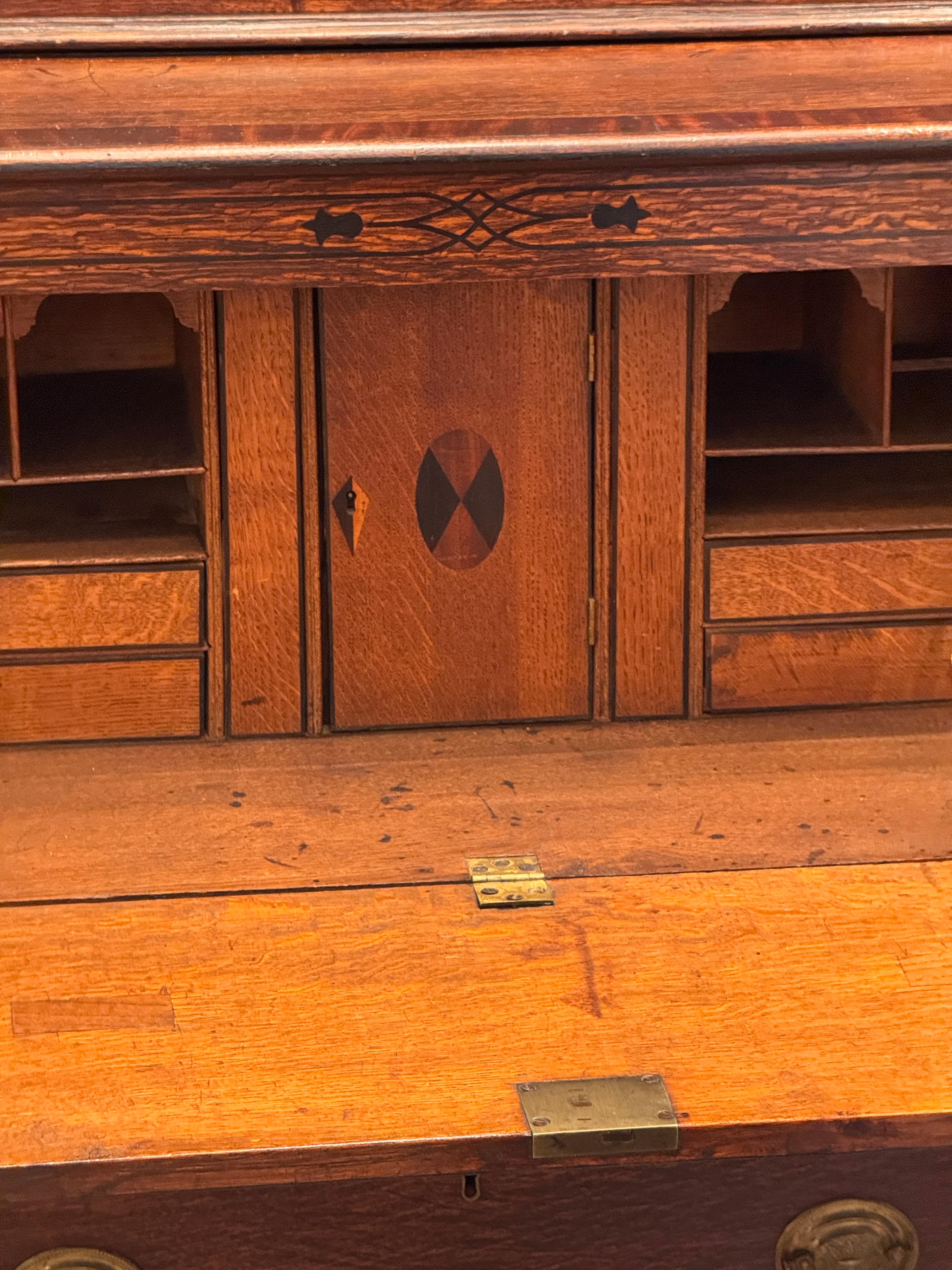 Englischer Eichenholzsekretär des 19. Jahrhunderts im Angebot 6