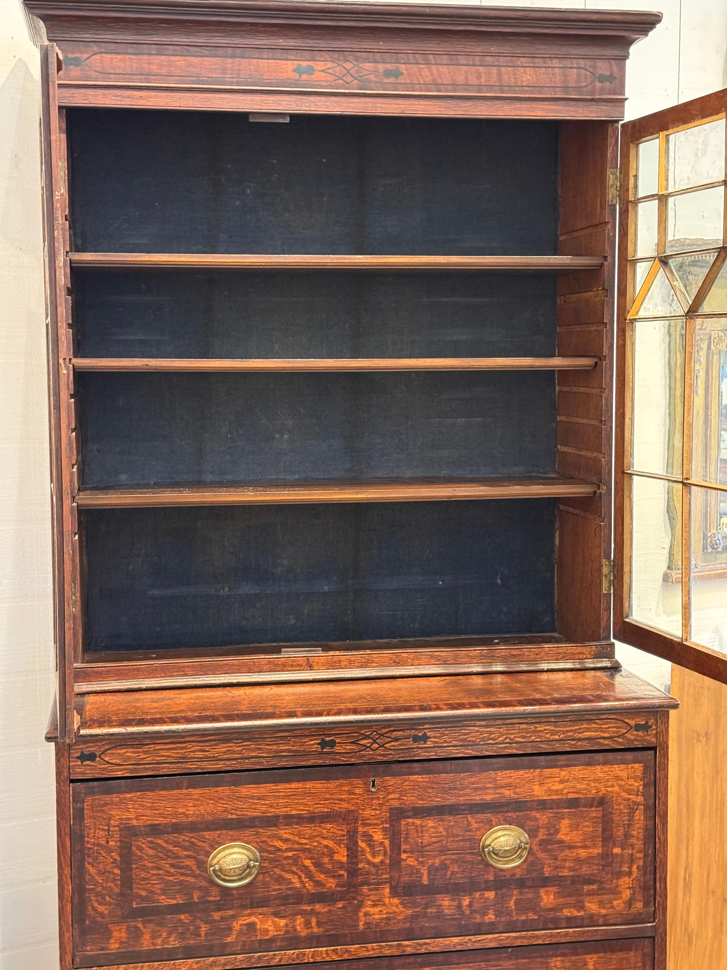 Englischer Eichenholzsekretär des 19. Jahrhunderts im Angebot 14