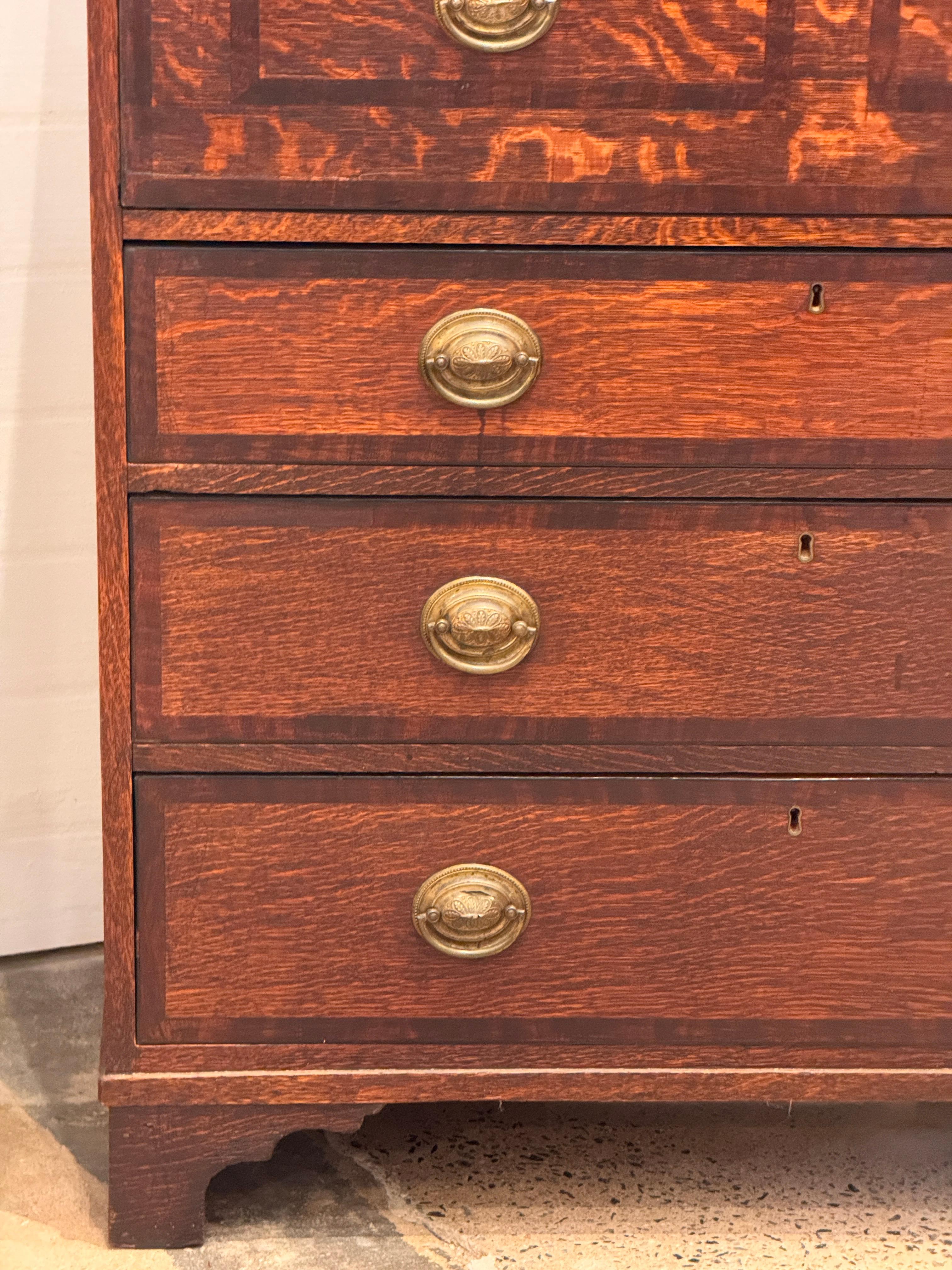 Englischer Eichenholzsekretär des 19. Jahrhunderts im Zustand „Gut“ im Angebot in Charlottesville, VA