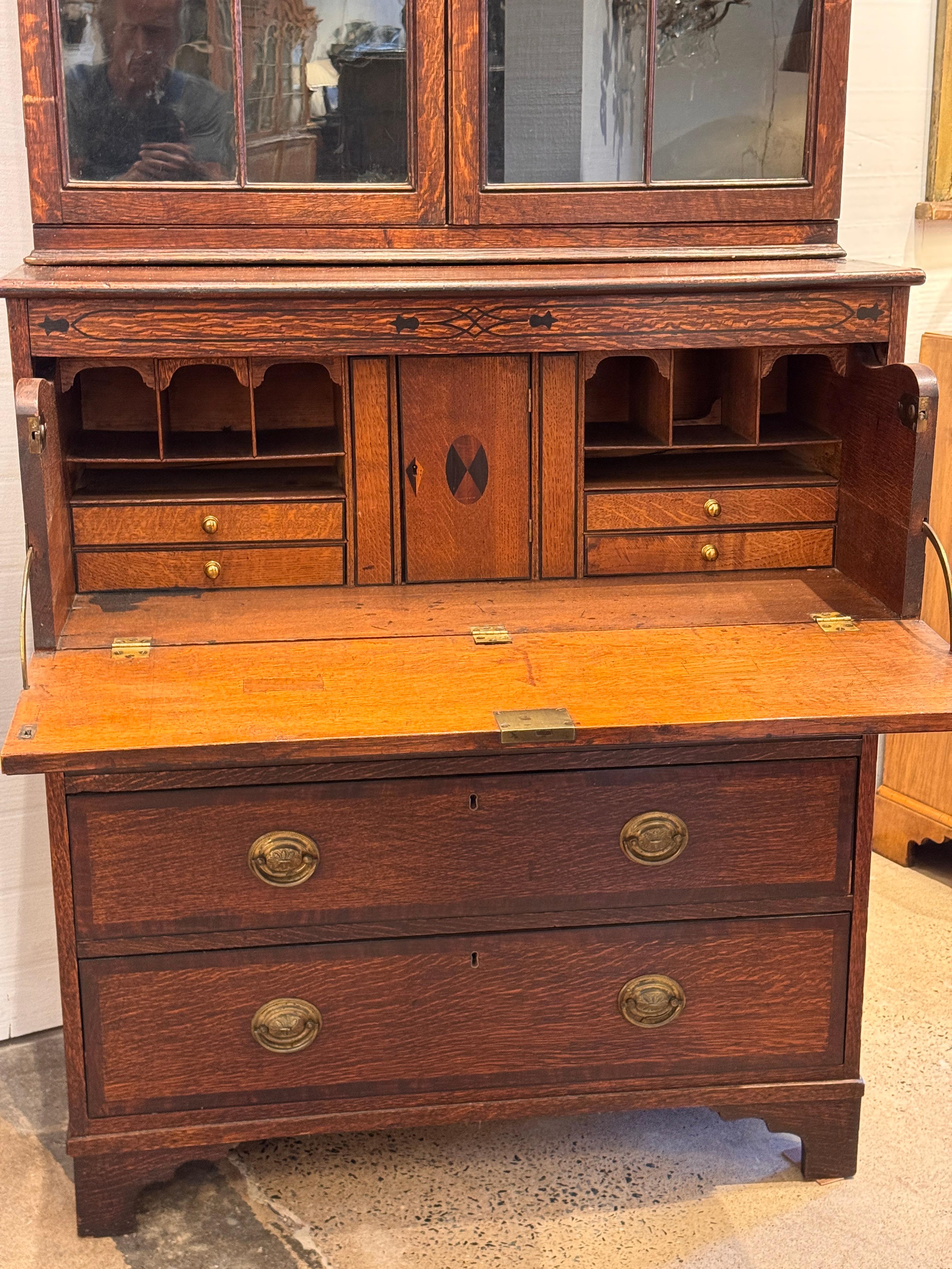 Englischer Eichenholzsekretär des 19. Jahrhunderts im Angebot 5