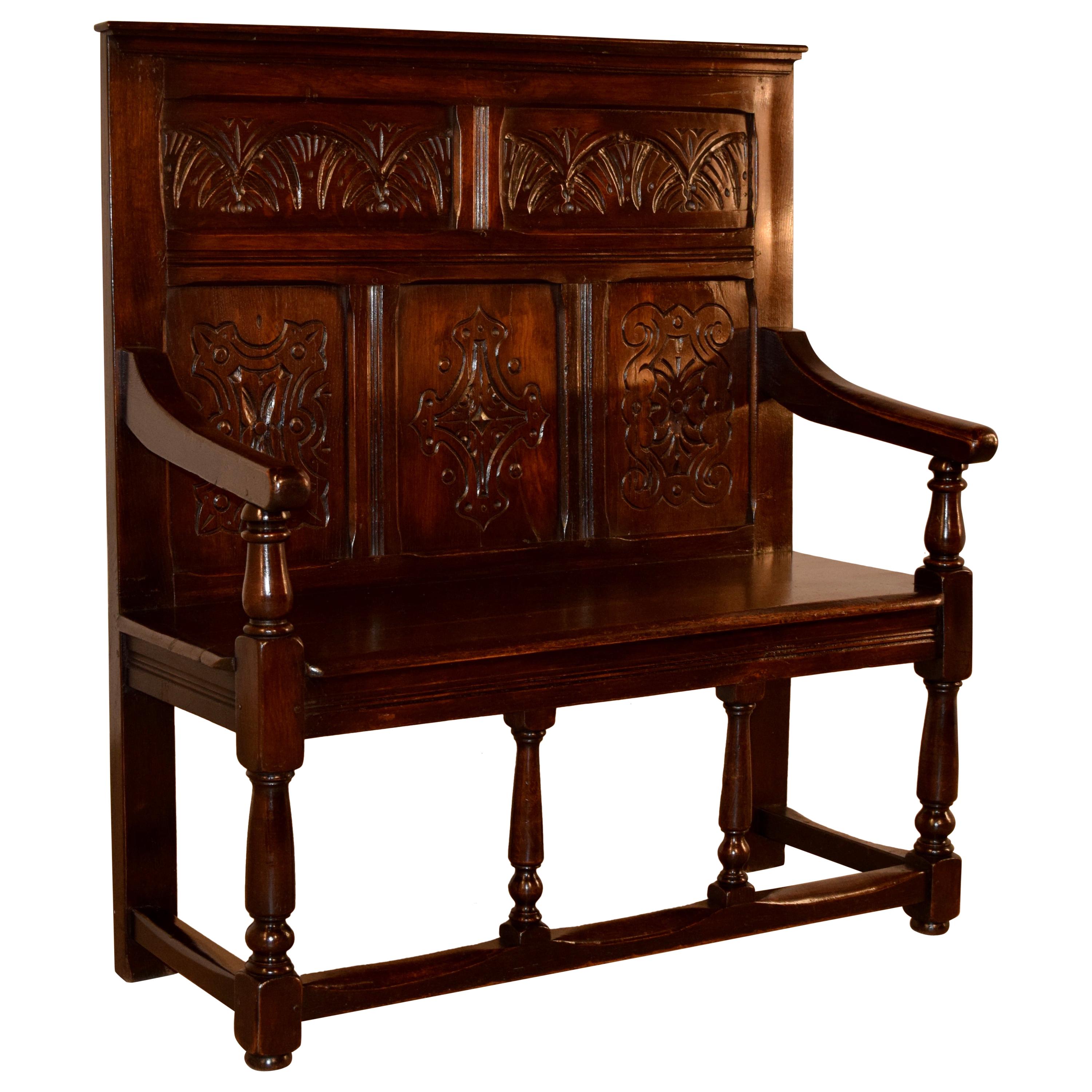 19th Century English Oak Settle