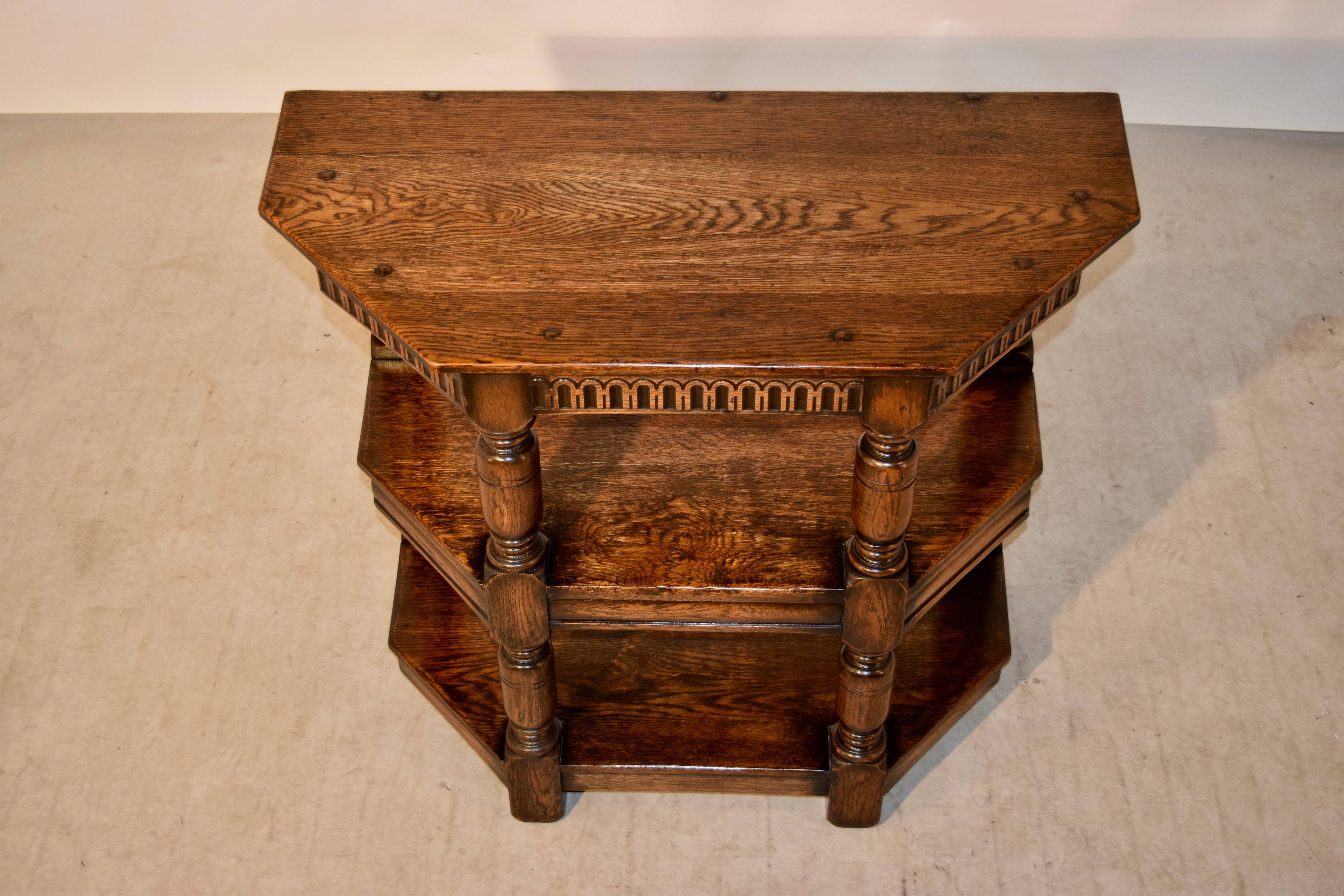 19th Century English Oak Shelf 1