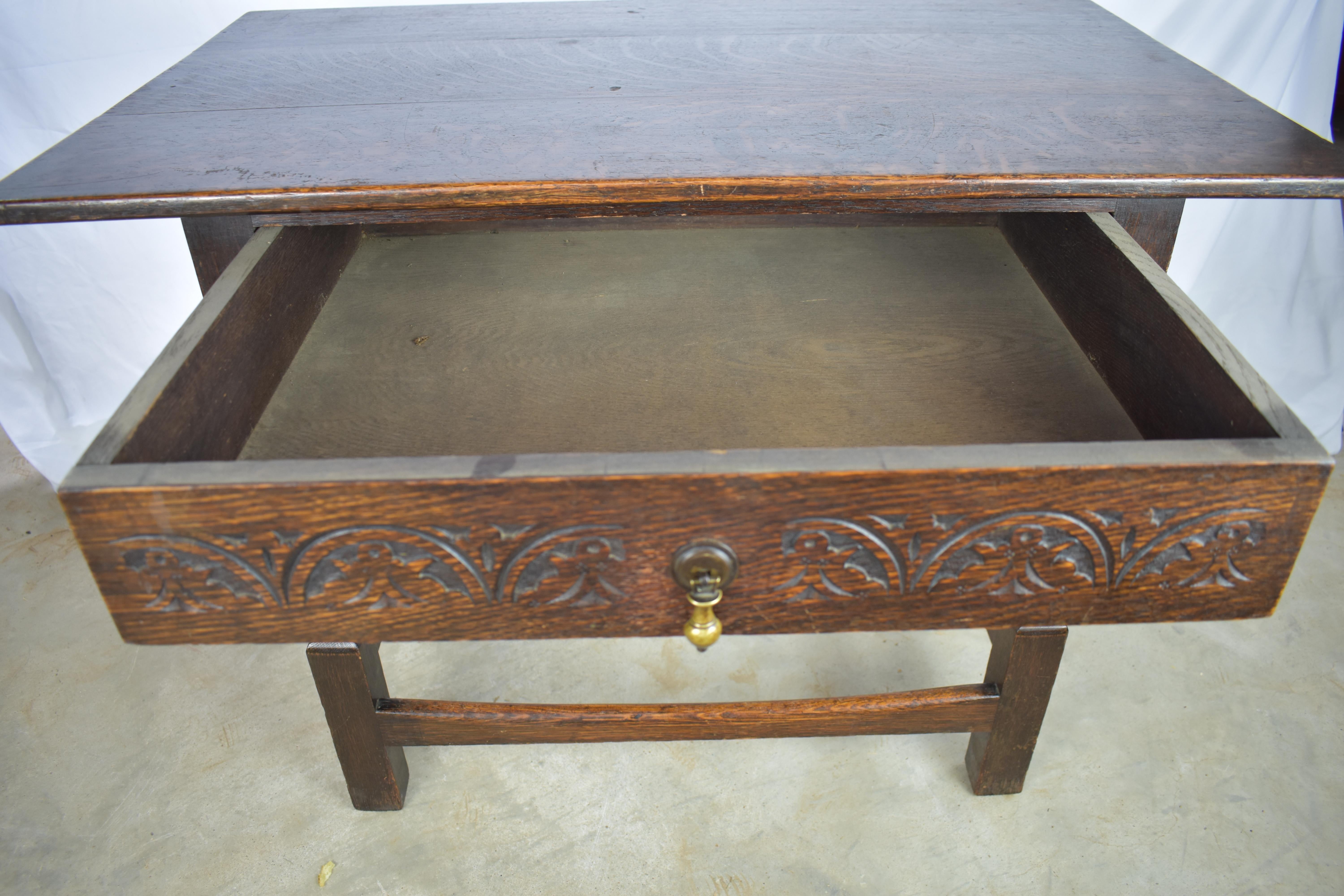 19th Century English Oak Side Table 6