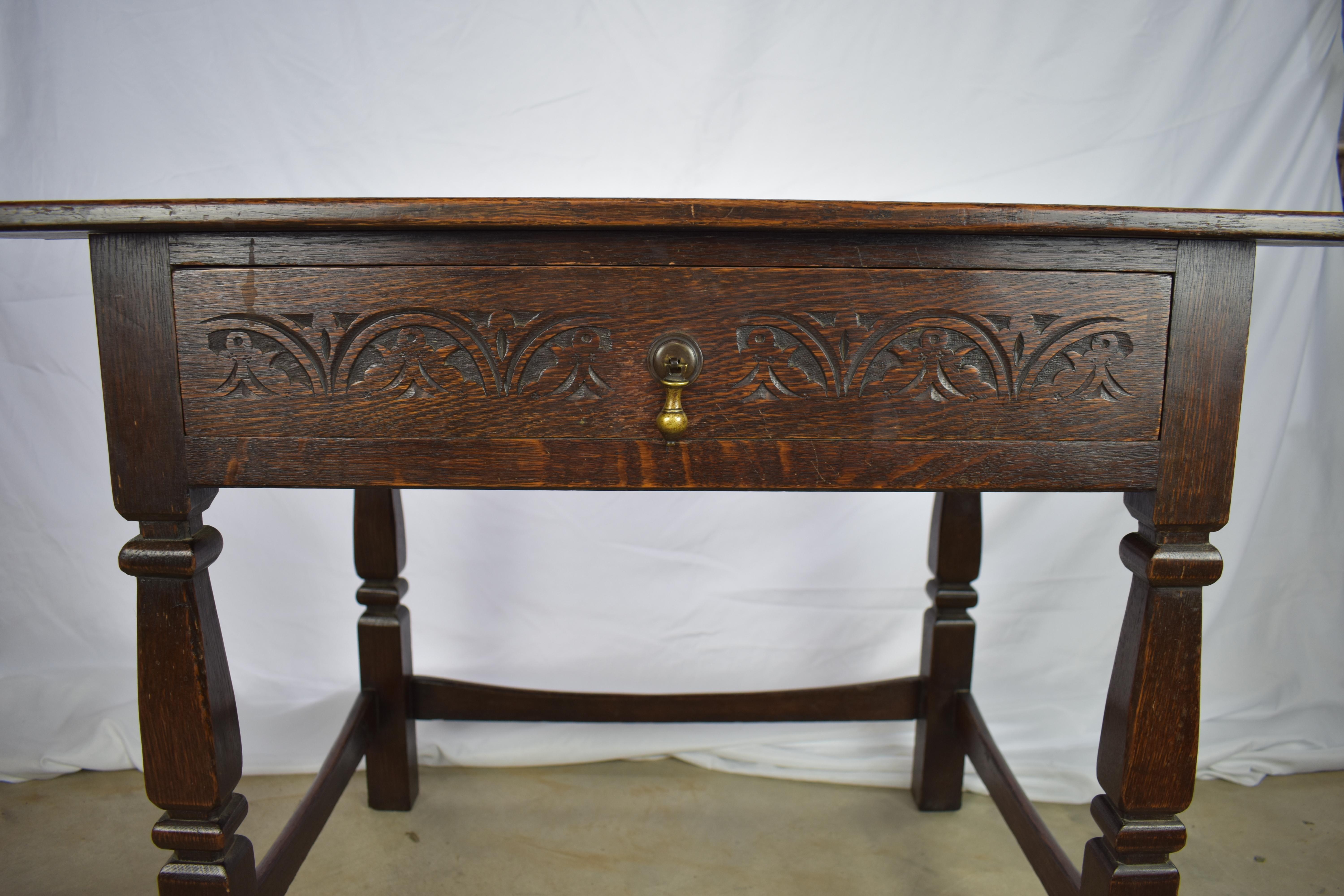 19th Century English Oak Side Table 7