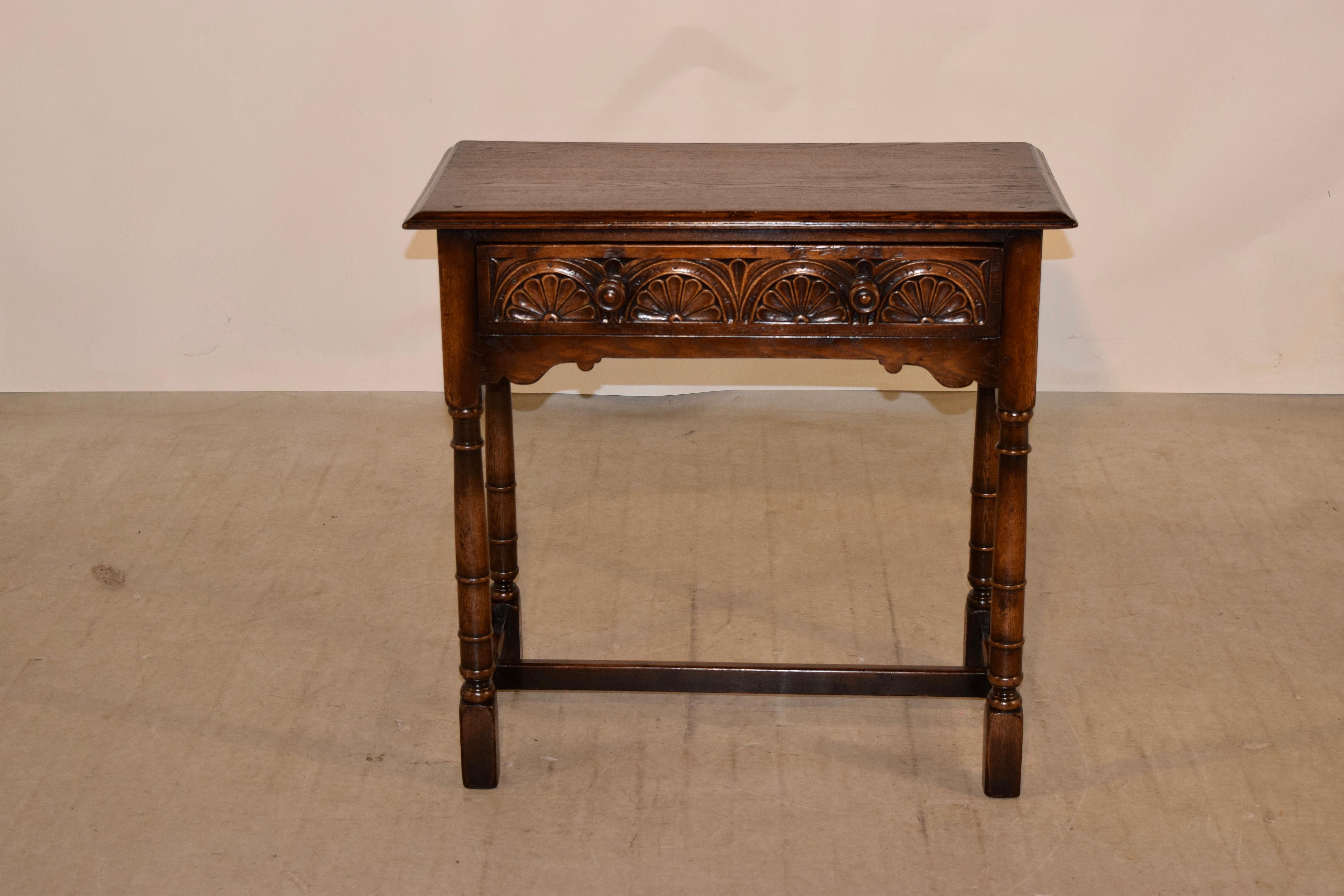 Late Victorian 19th Century English Oak Side Table