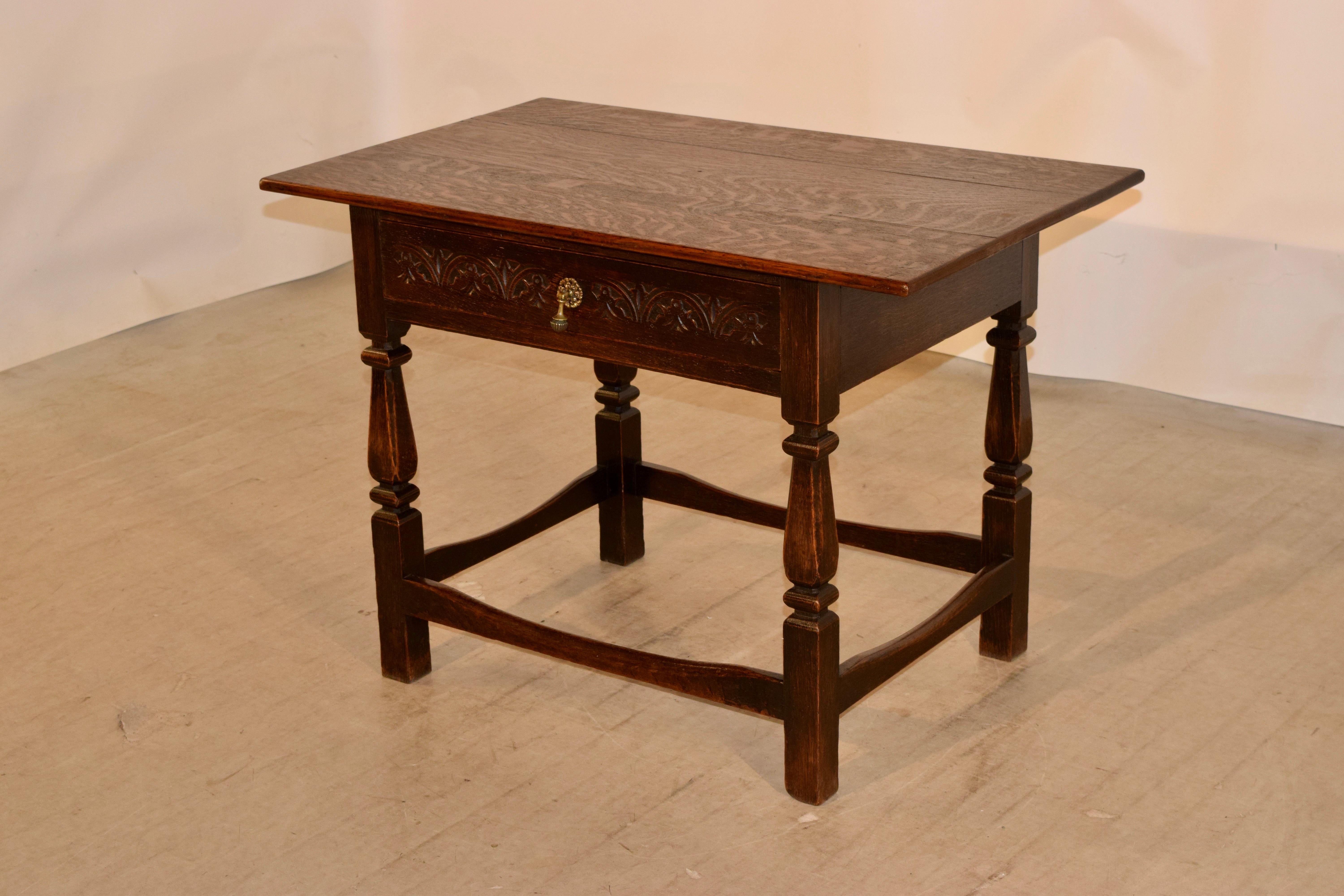 19th Century English Oak Side Table (Englisch)