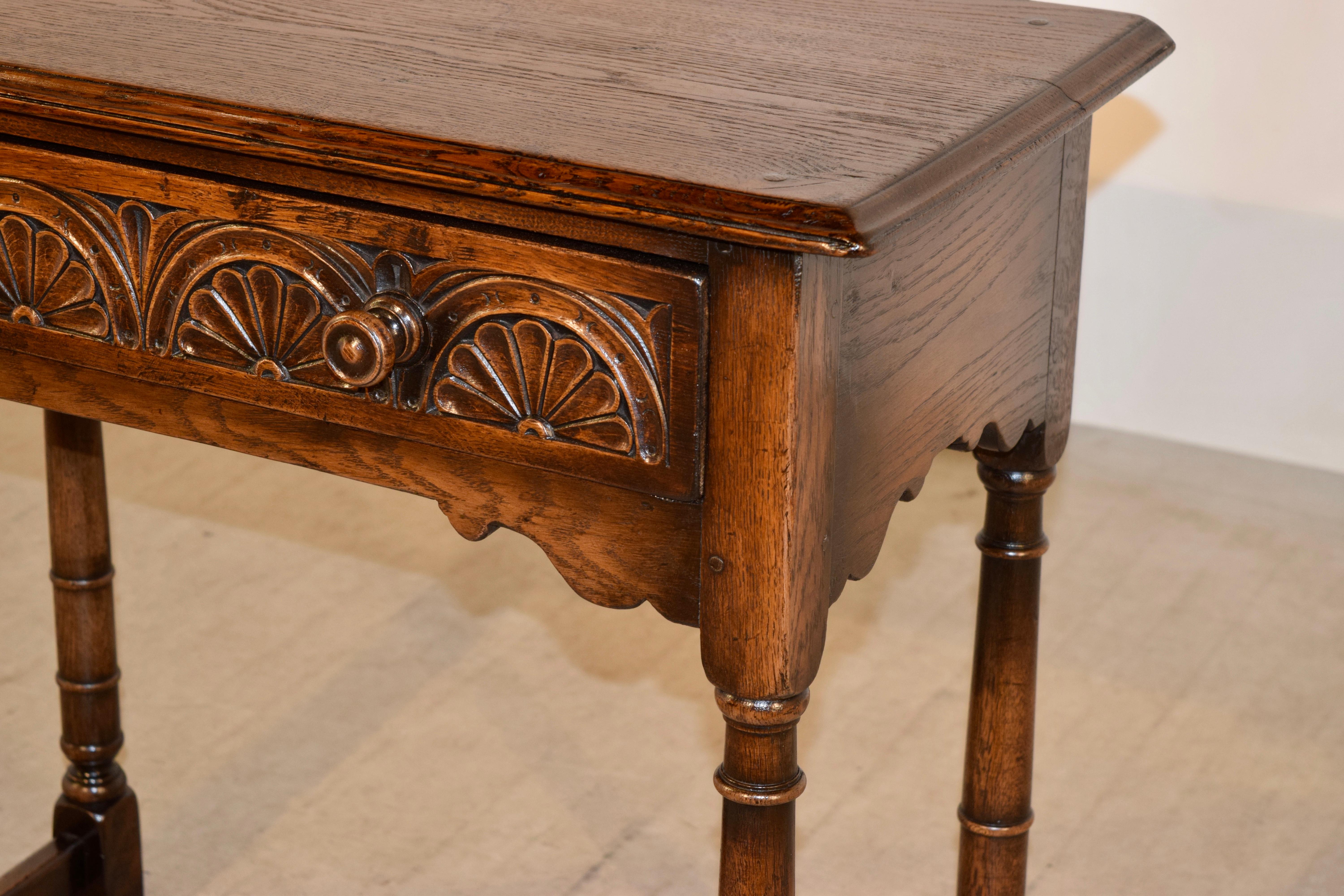 19th Century English Oak Side Table 1