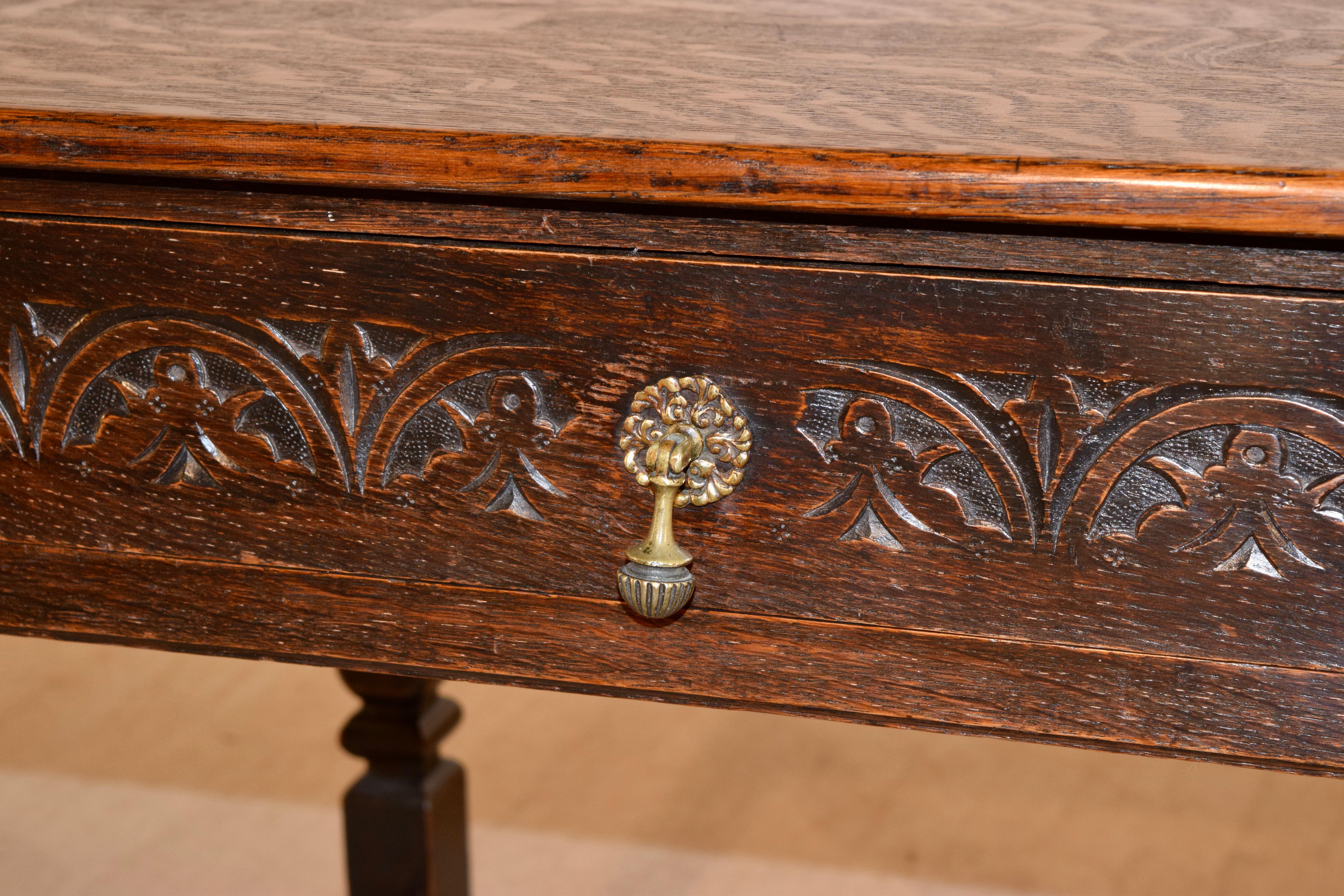 19th Century English Oak Side Table (19. Jahrhundert)