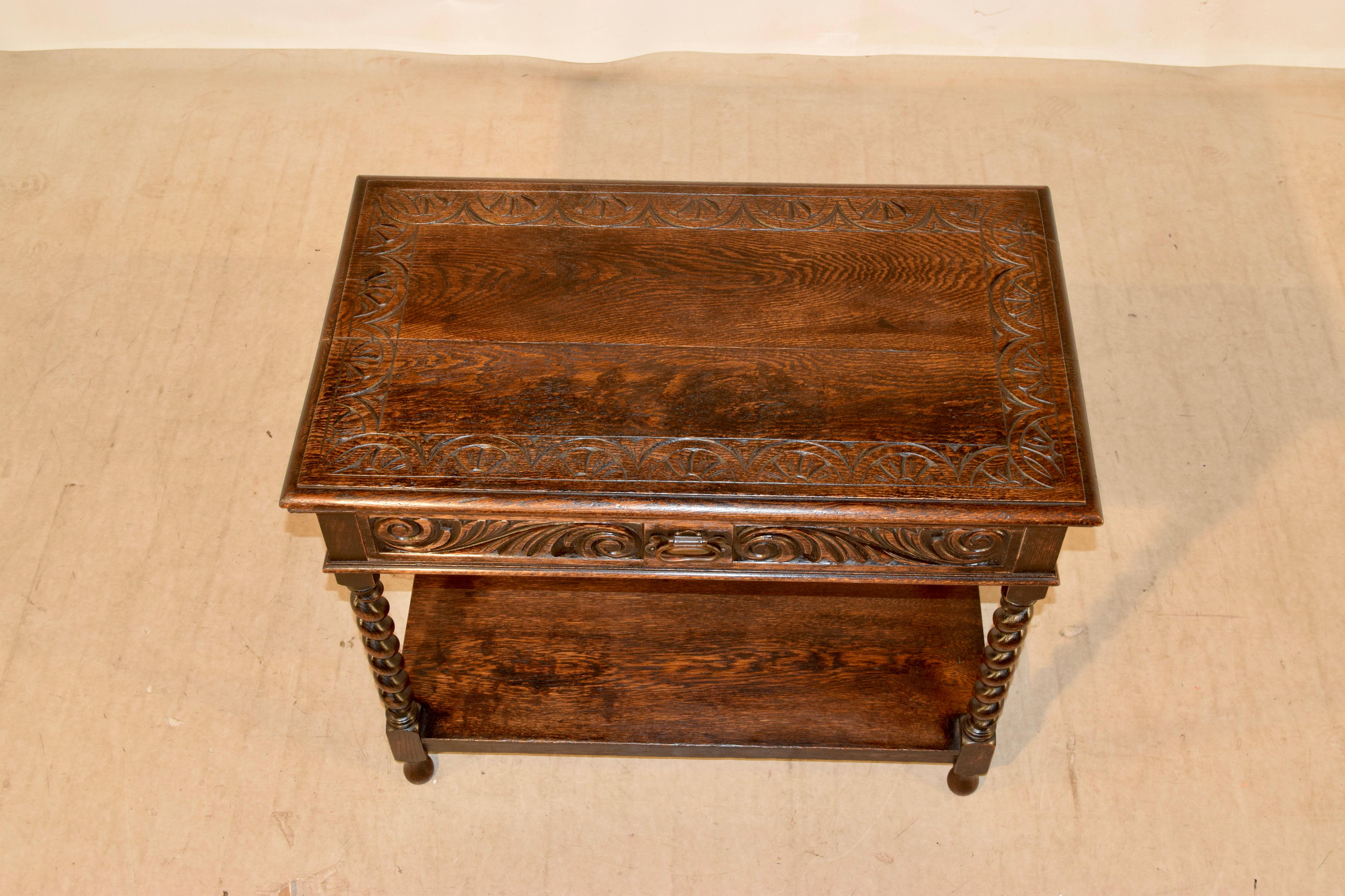19th Century English Oak Side Table 2