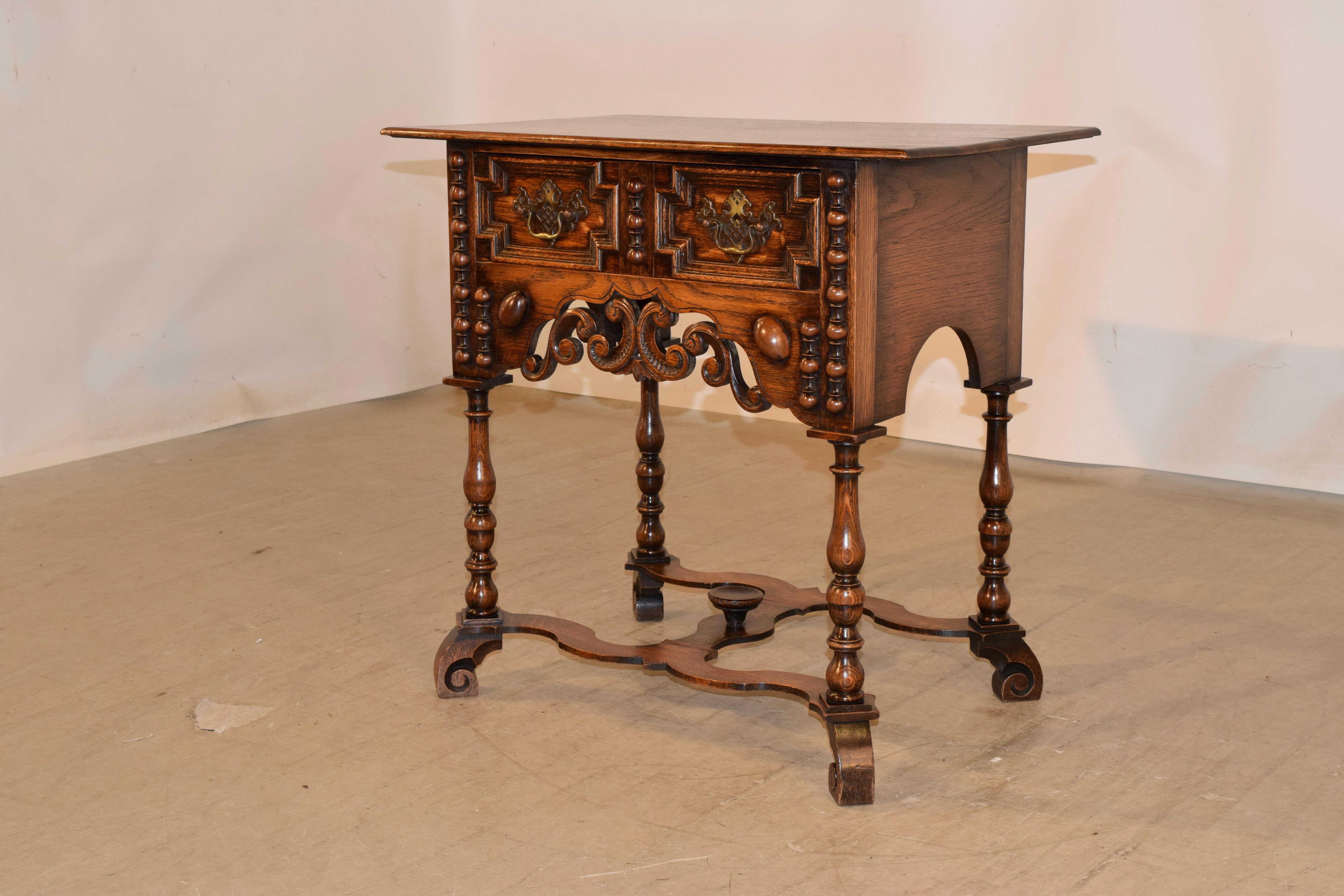 19th Century English Oak Side Table For Sale 1