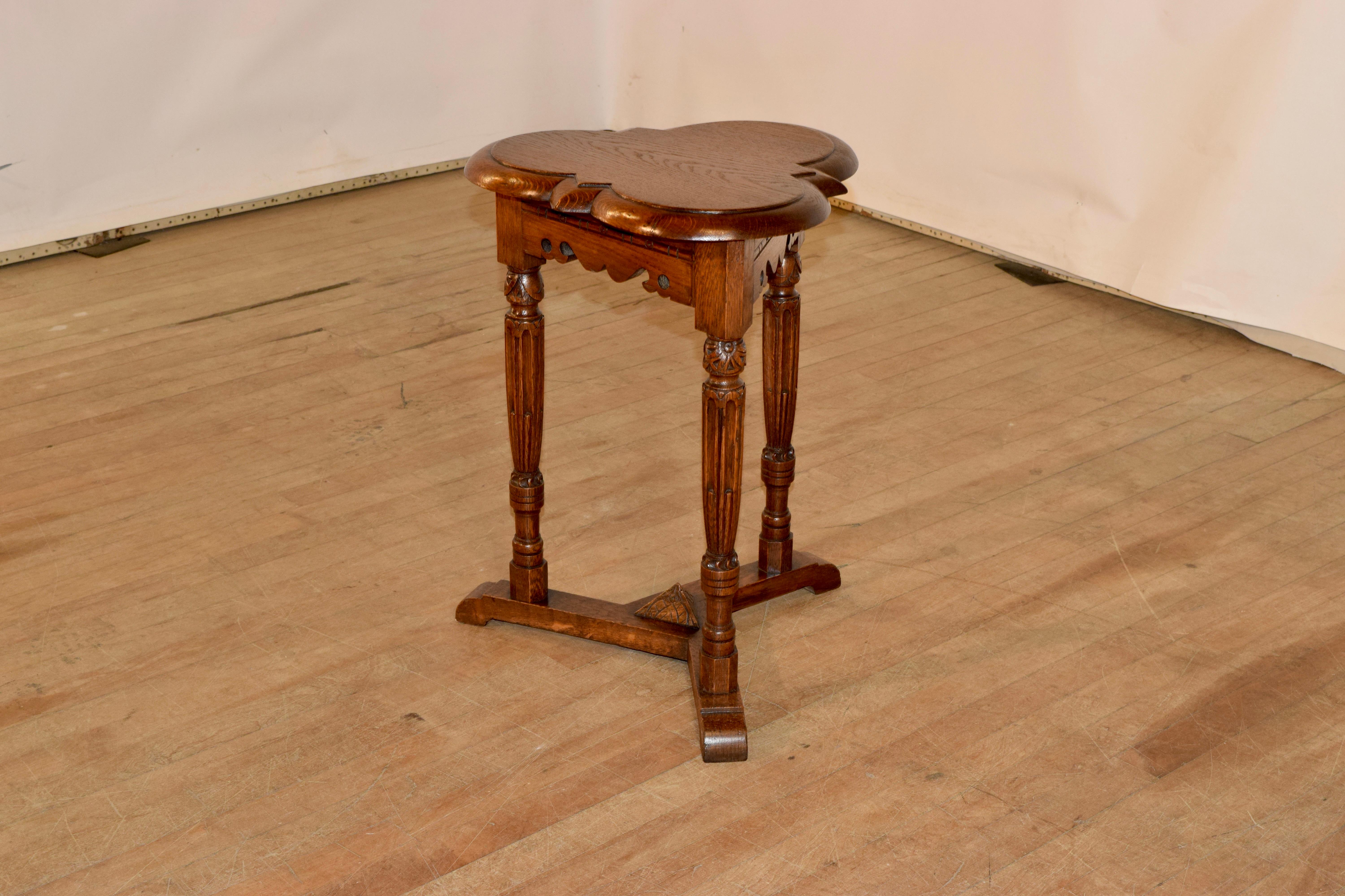 19th Century English Oak Side Table 1