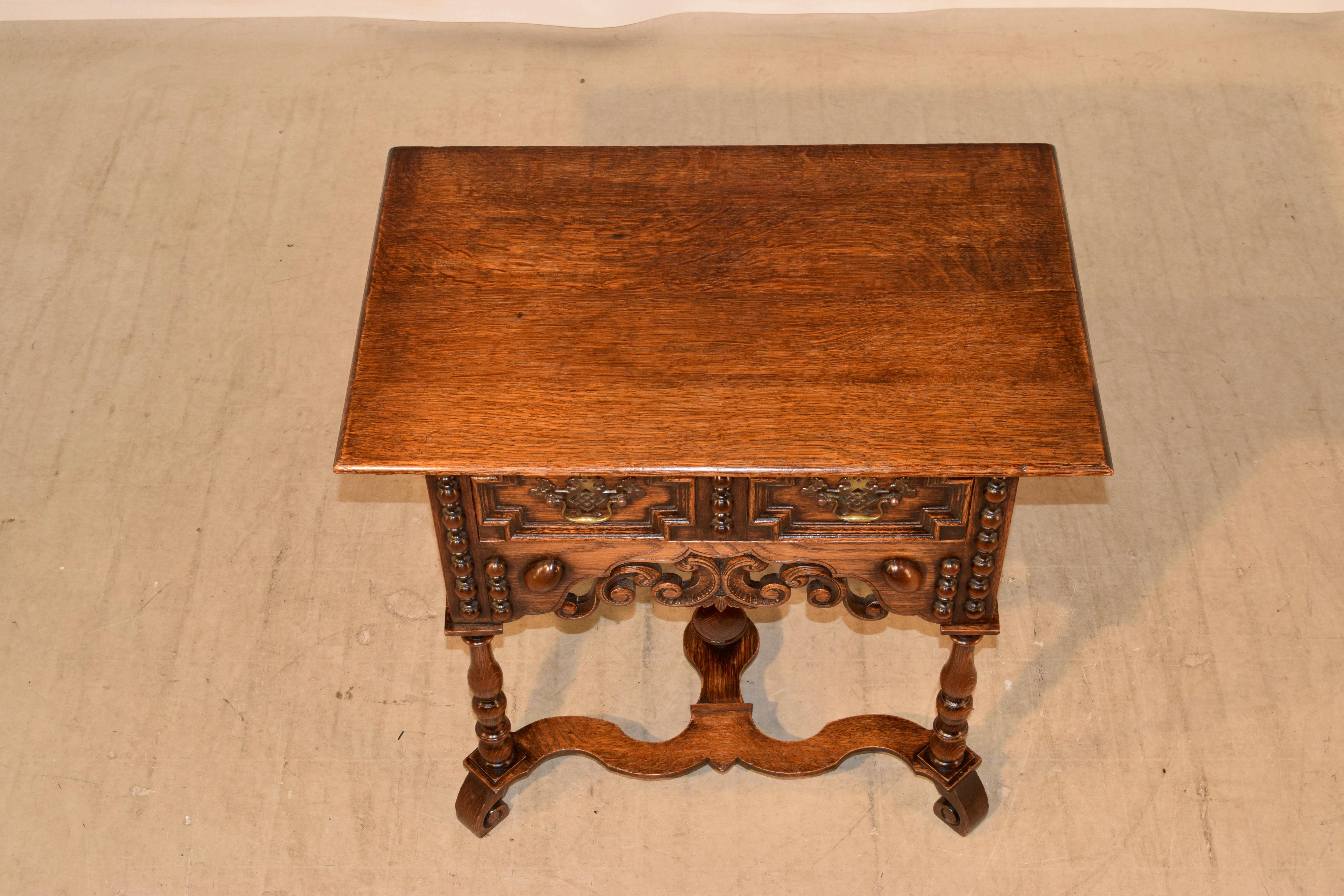 19th Century English Oak Side Table For Sale 2