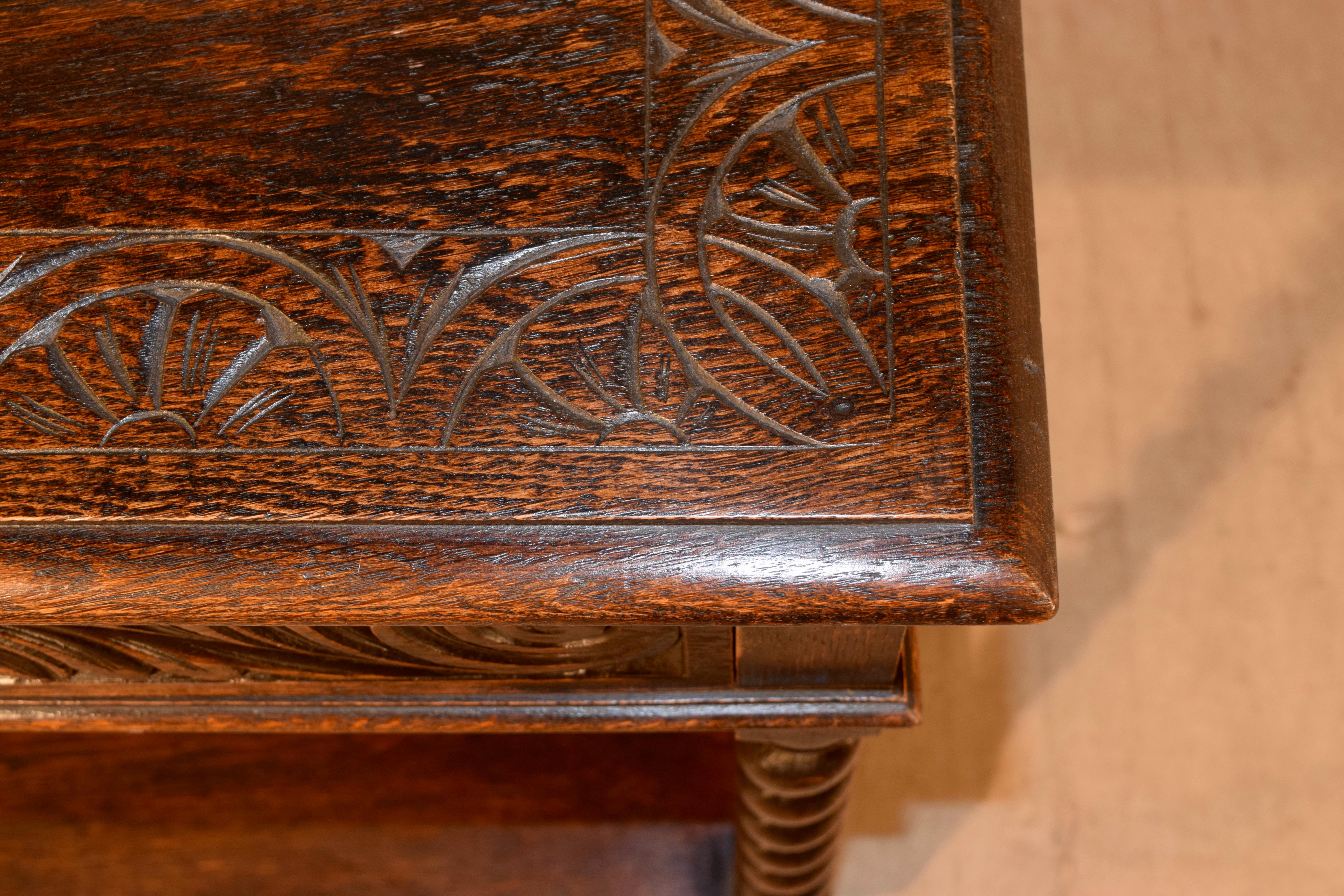 19th Century English Oak Side Table 4