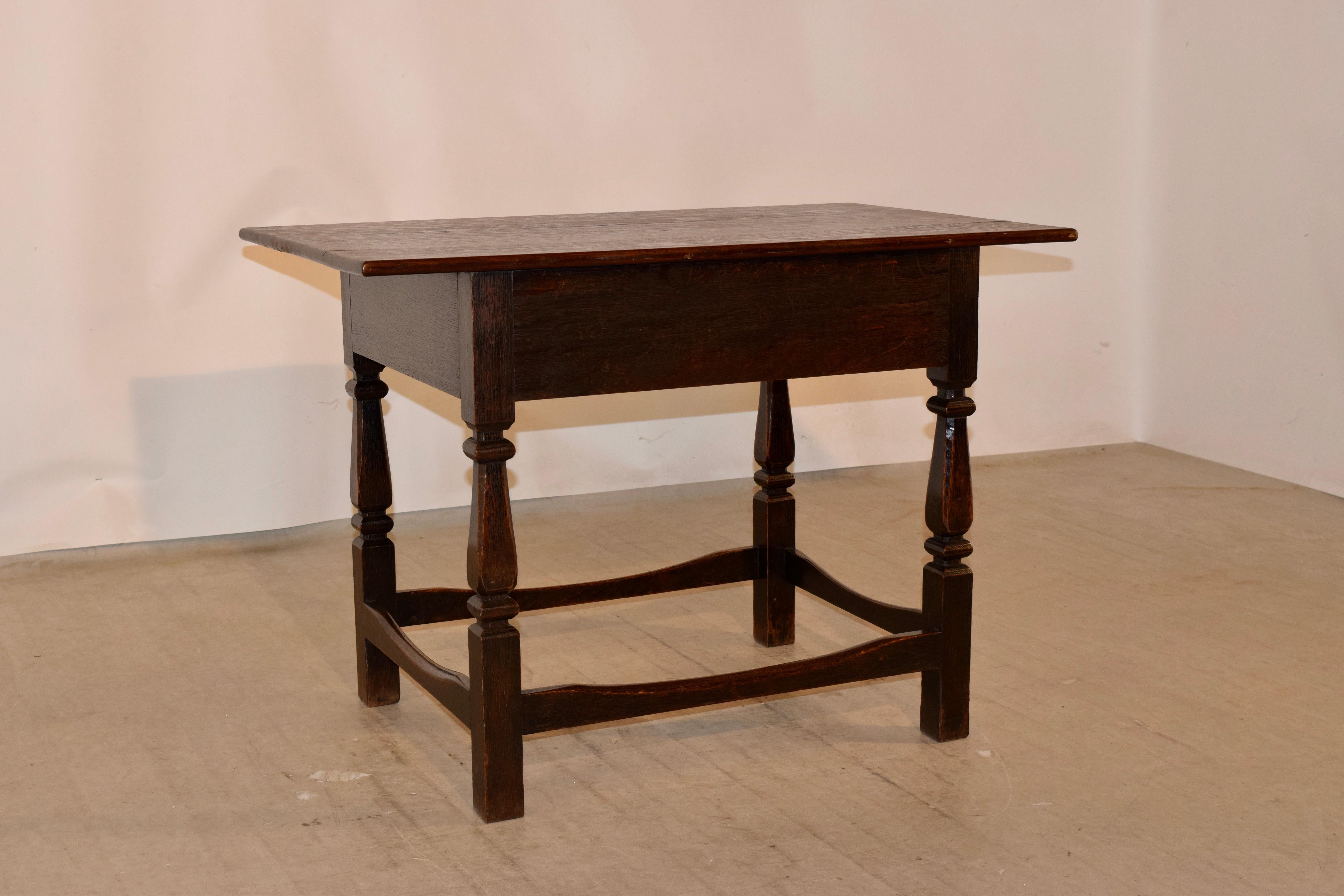 19th Century English Oak Side Table 3