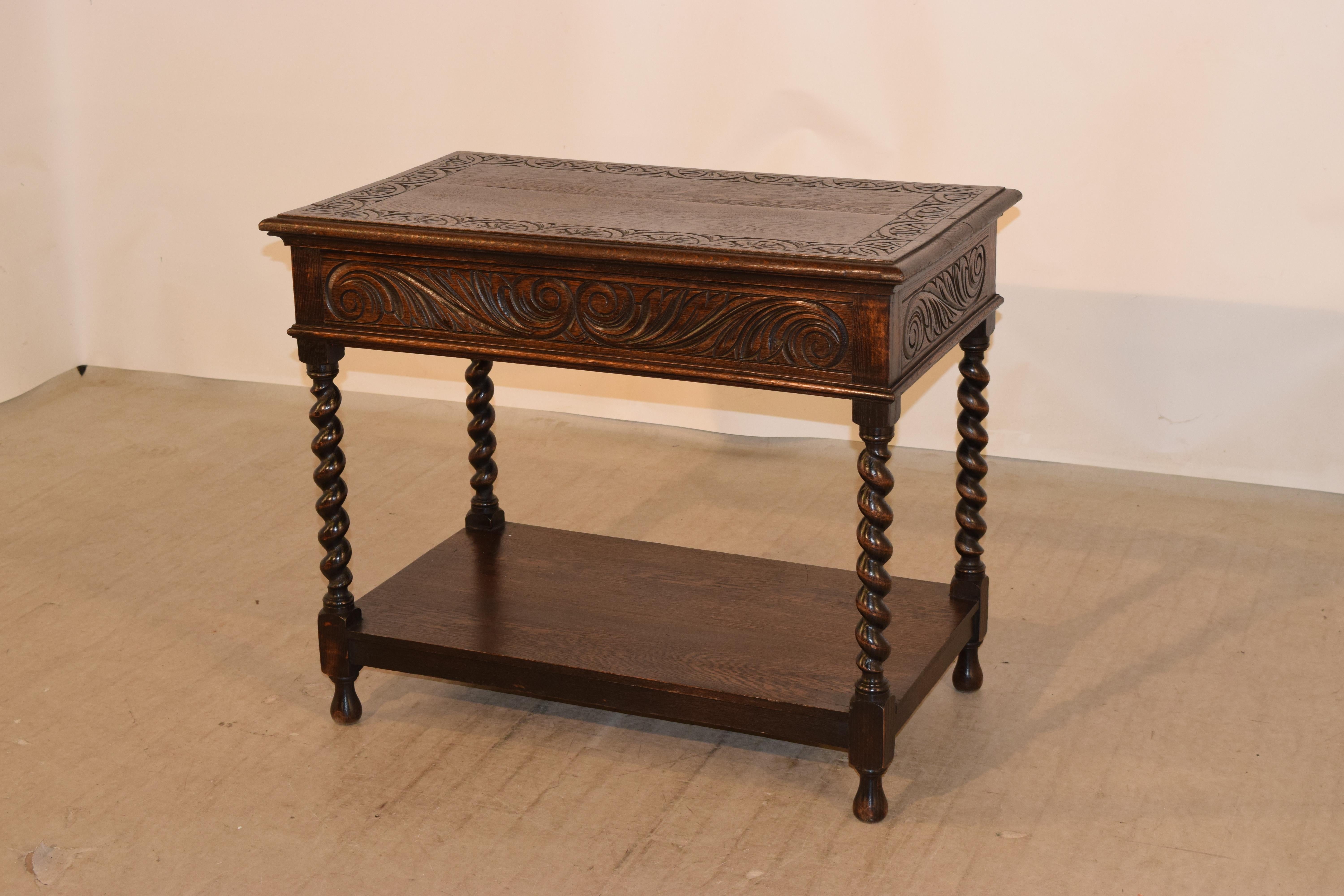 19th Century English Oak Side Table 5