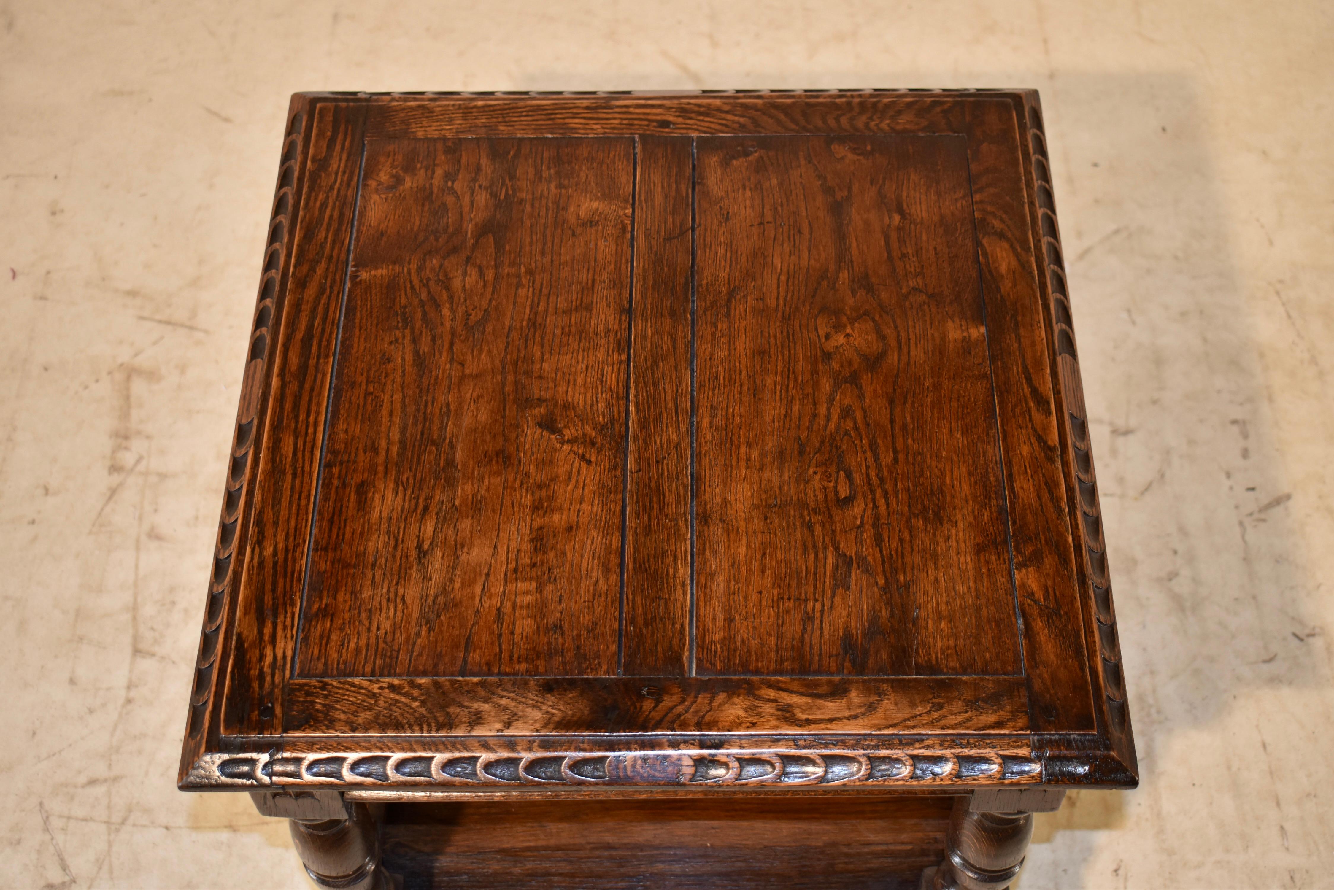 19th Century English Oak Side Table 5