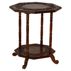 Table d'appoint en chêne anglais du 19ème siècle