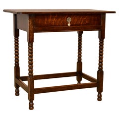 Antique 19th Century English Oak Side Table