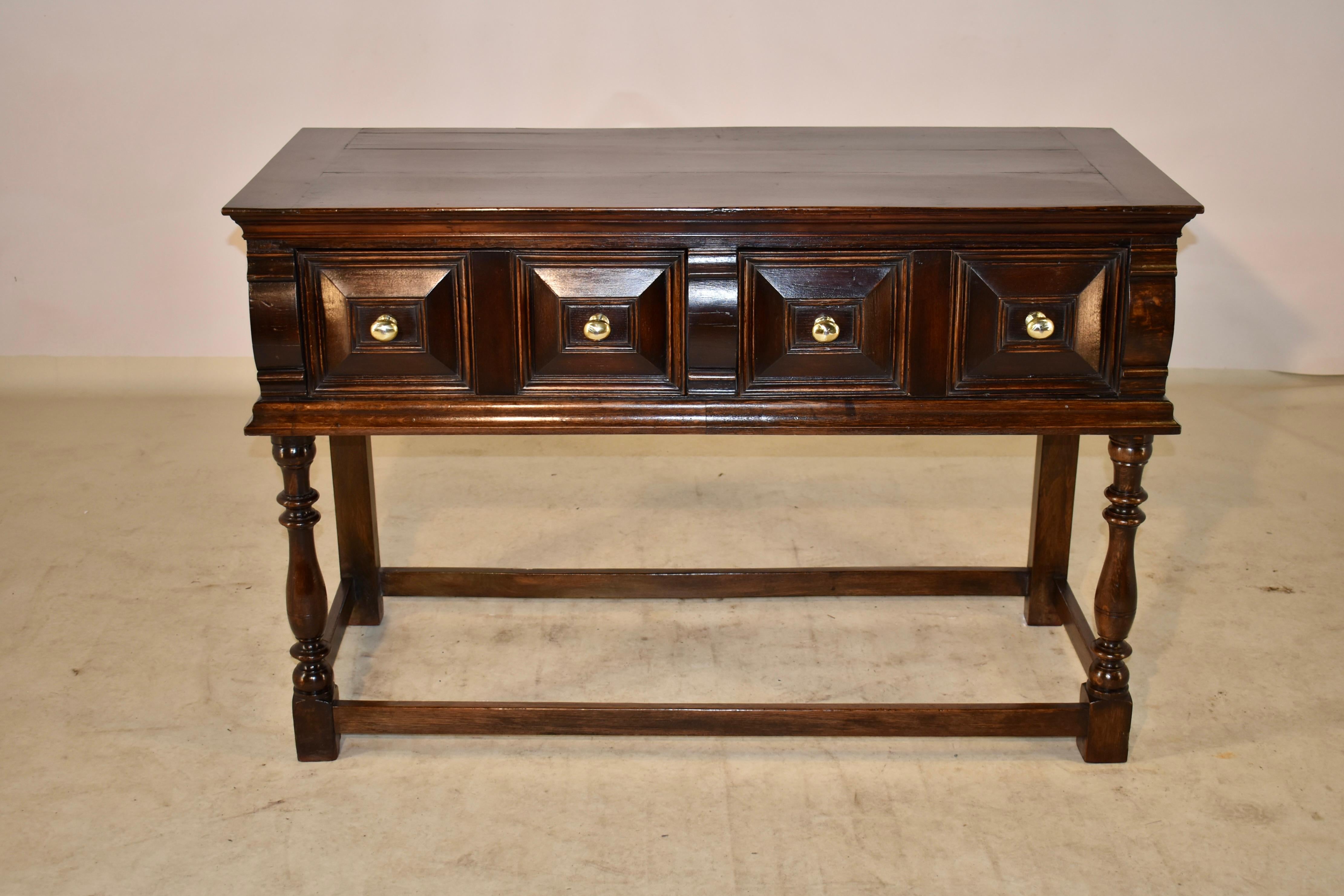 Victorian 19th Century English Oak Sideboard For Sale