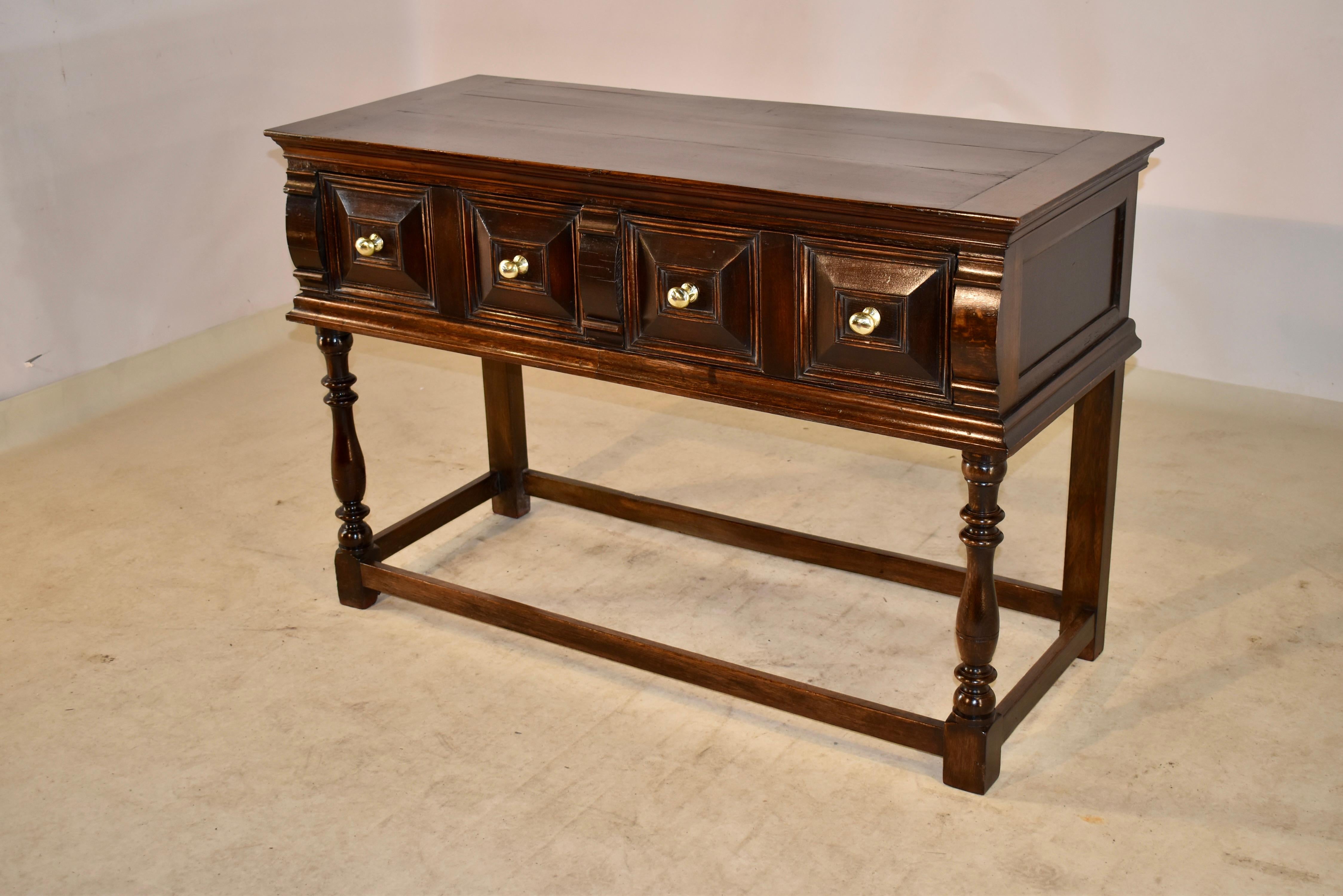 19th Century English Oak Sideboard In Good Condition For Sale In High Point, NC