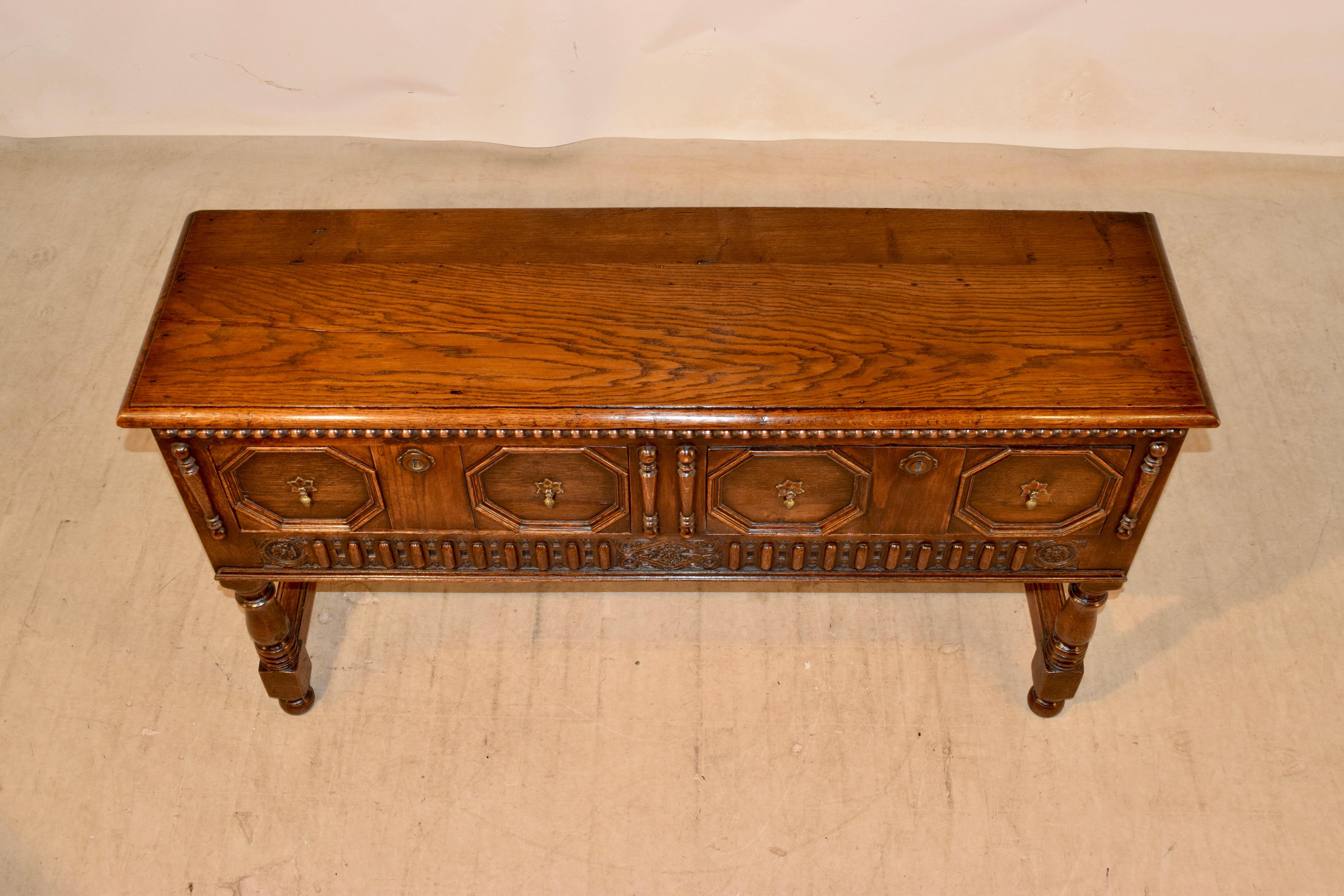 19th Century English Oak Sideboard 1