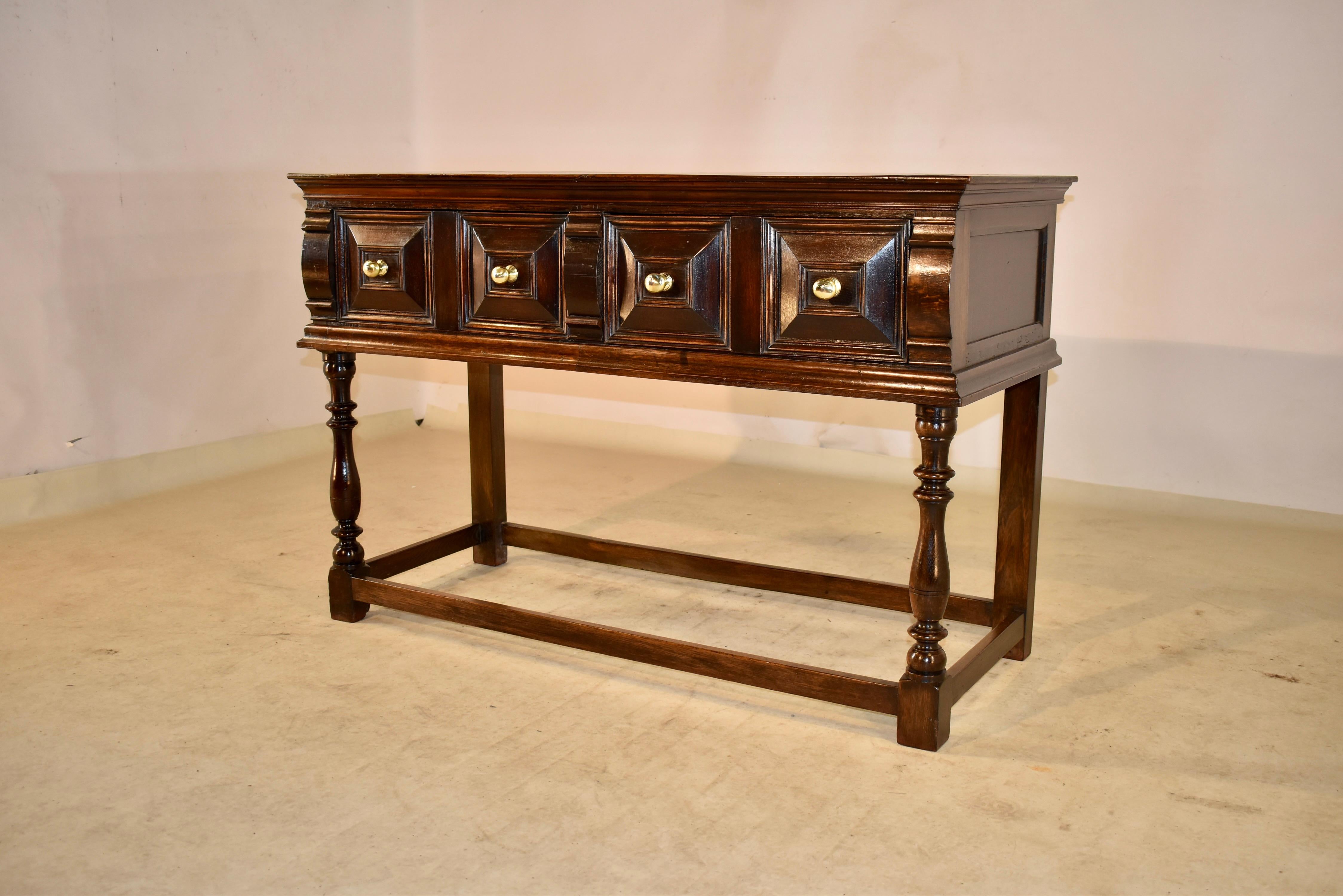 19th Century English Oak Sideboard For Sale 1