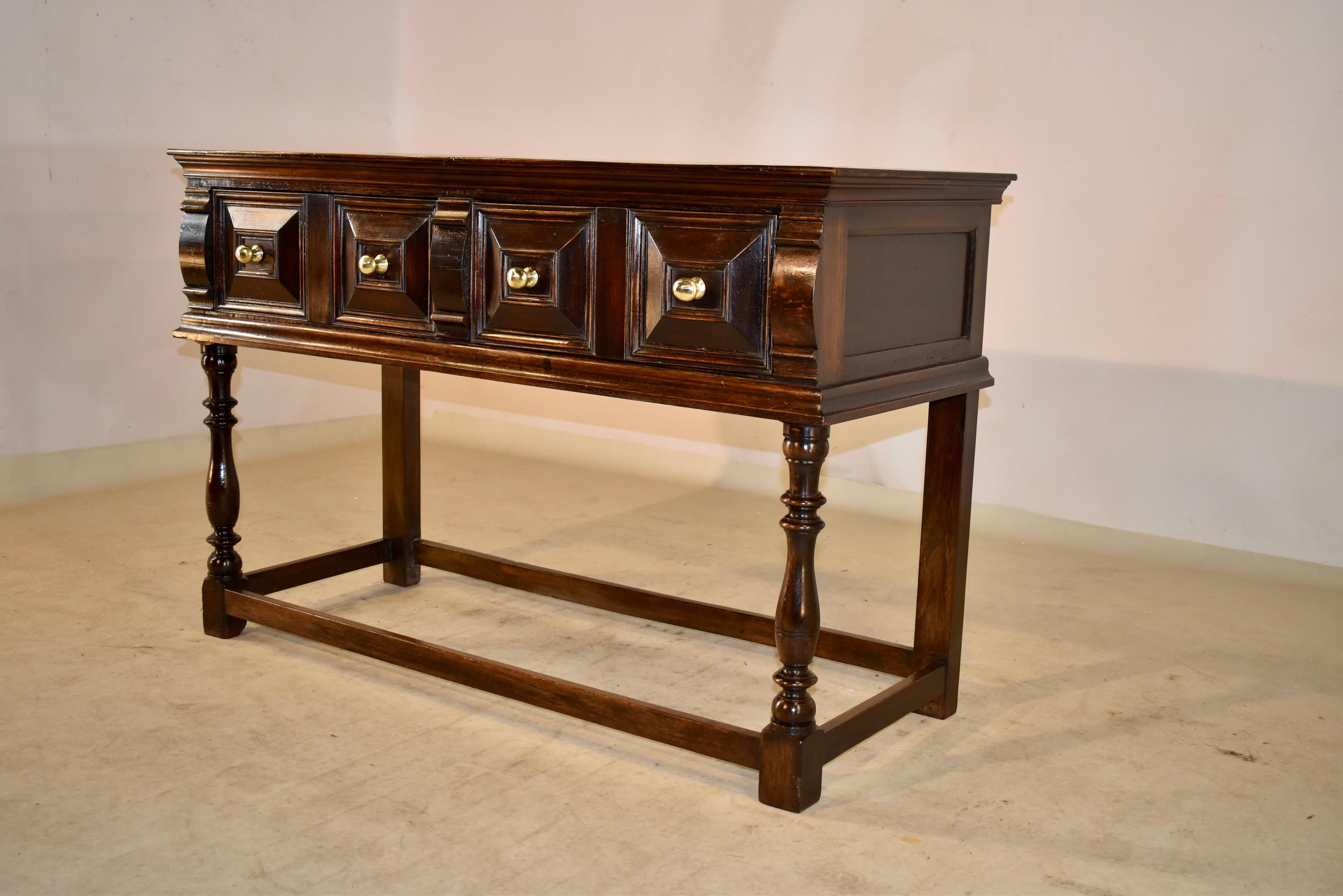 19th Century English Oak Sideboard For Sale 2