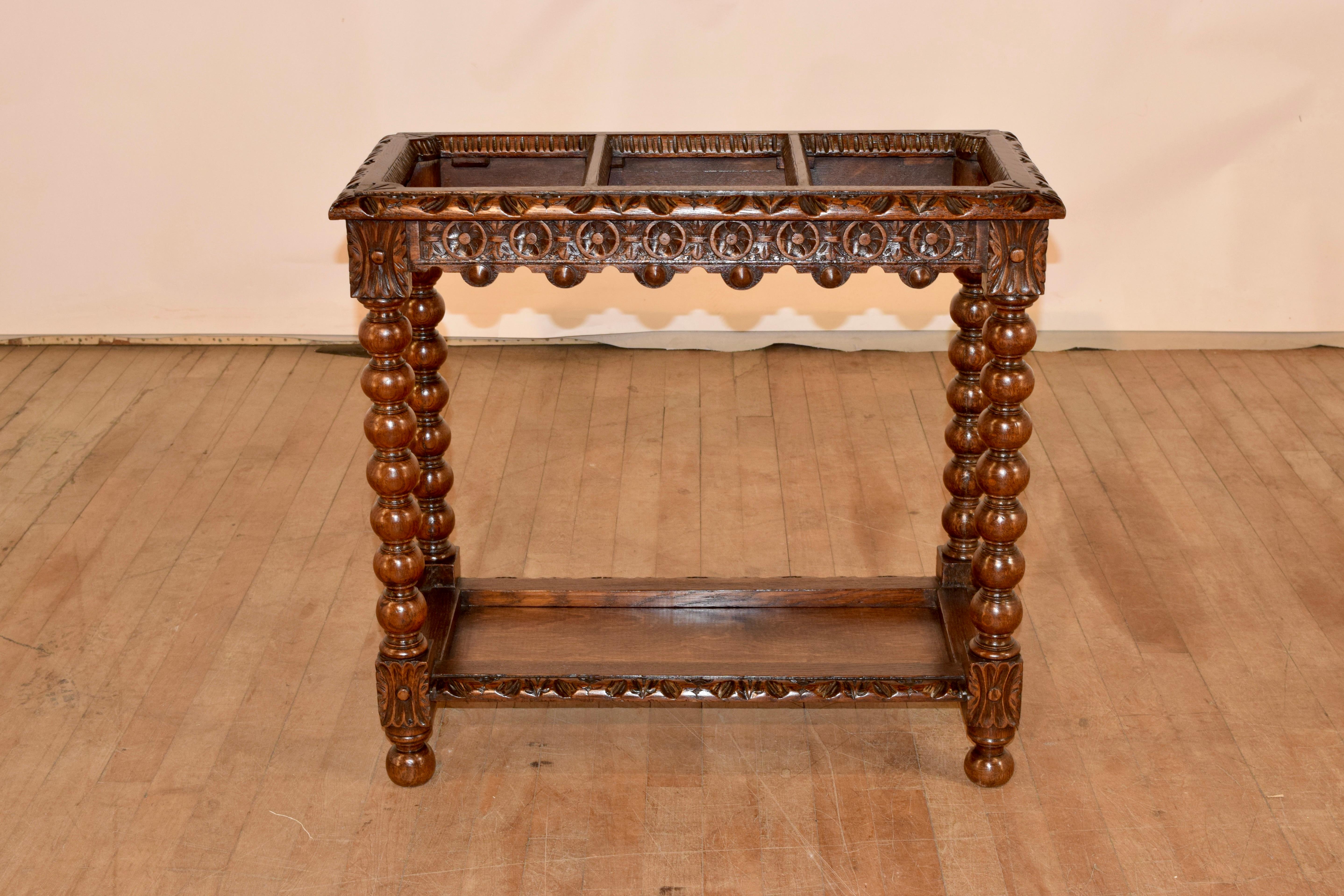 19th Century English Oak Stick Stand For Sale 2