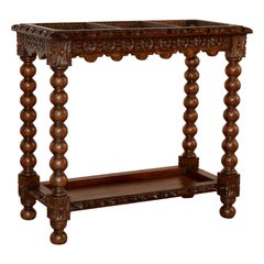 19th Century English Oak Stick Stand