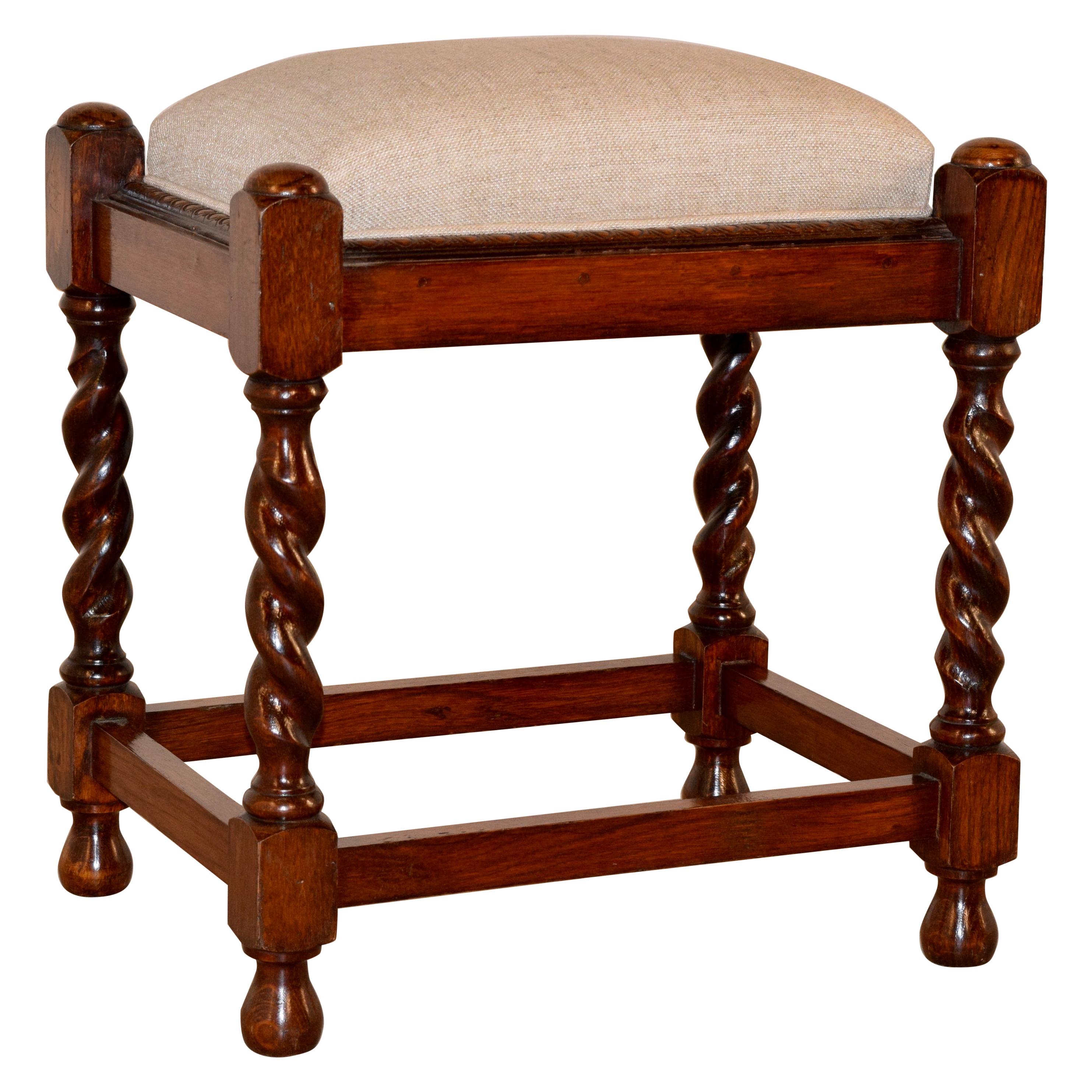 19th Century English Oak Stool