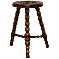 19th Century English Oak Stool