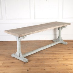 19th Century English Oak Trestle Table