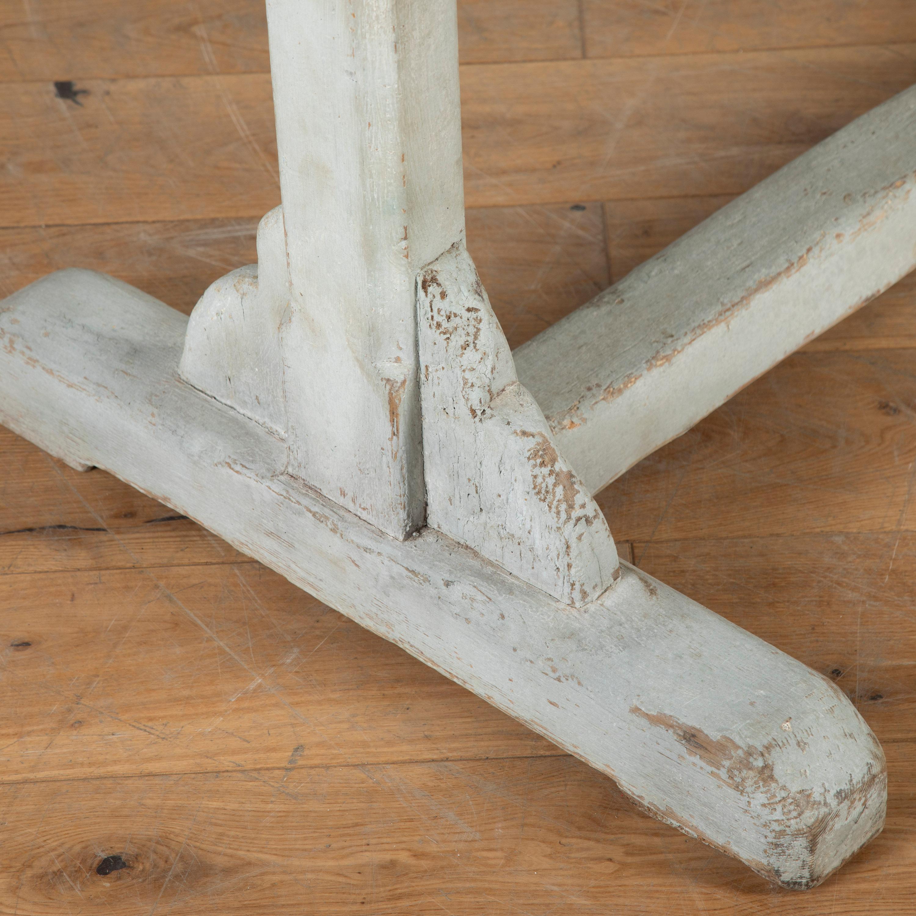 19th Century English Oak Trestle Table In Good Condition In Gloucestershire, GB