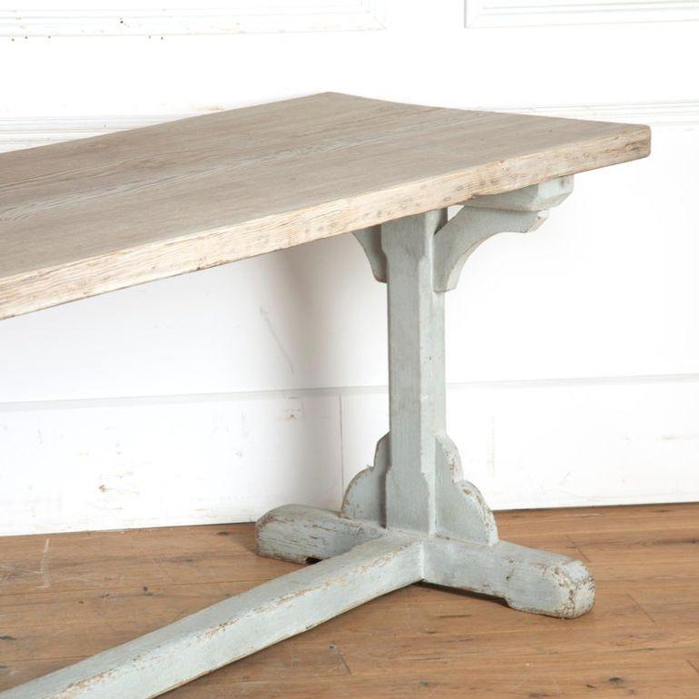 Table à tréteaux en chêne anglais du XIXe siècle Bon état - En vente à Gloucestershire, GB