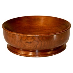 19th Century English Oak Turned Bowl