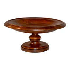 19th Century English Oak Turned Compote
