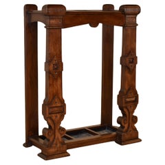 19th Century English Oak Umbrella or Cane Stand