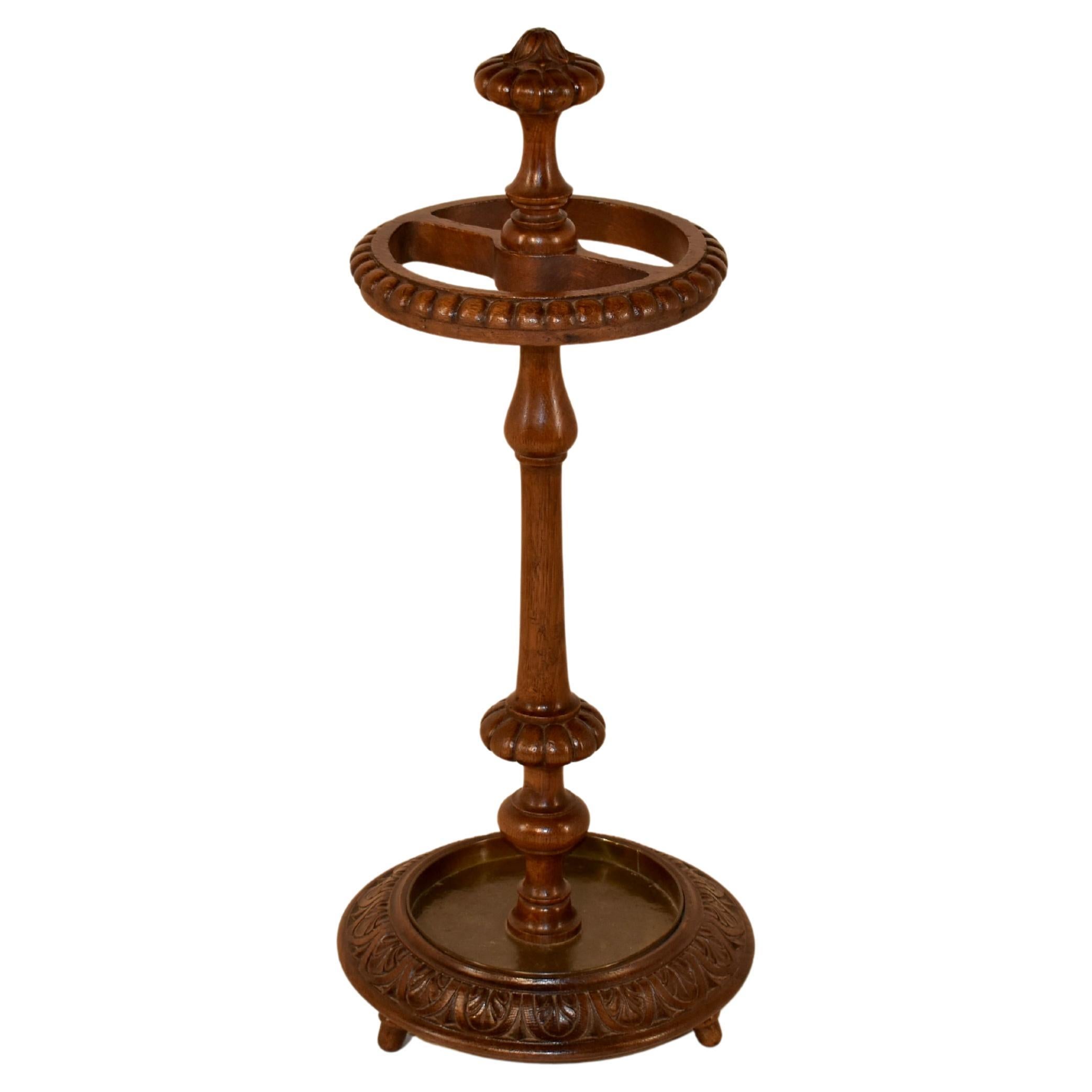 Portaombrelli inglese del XIX secolo in Oak