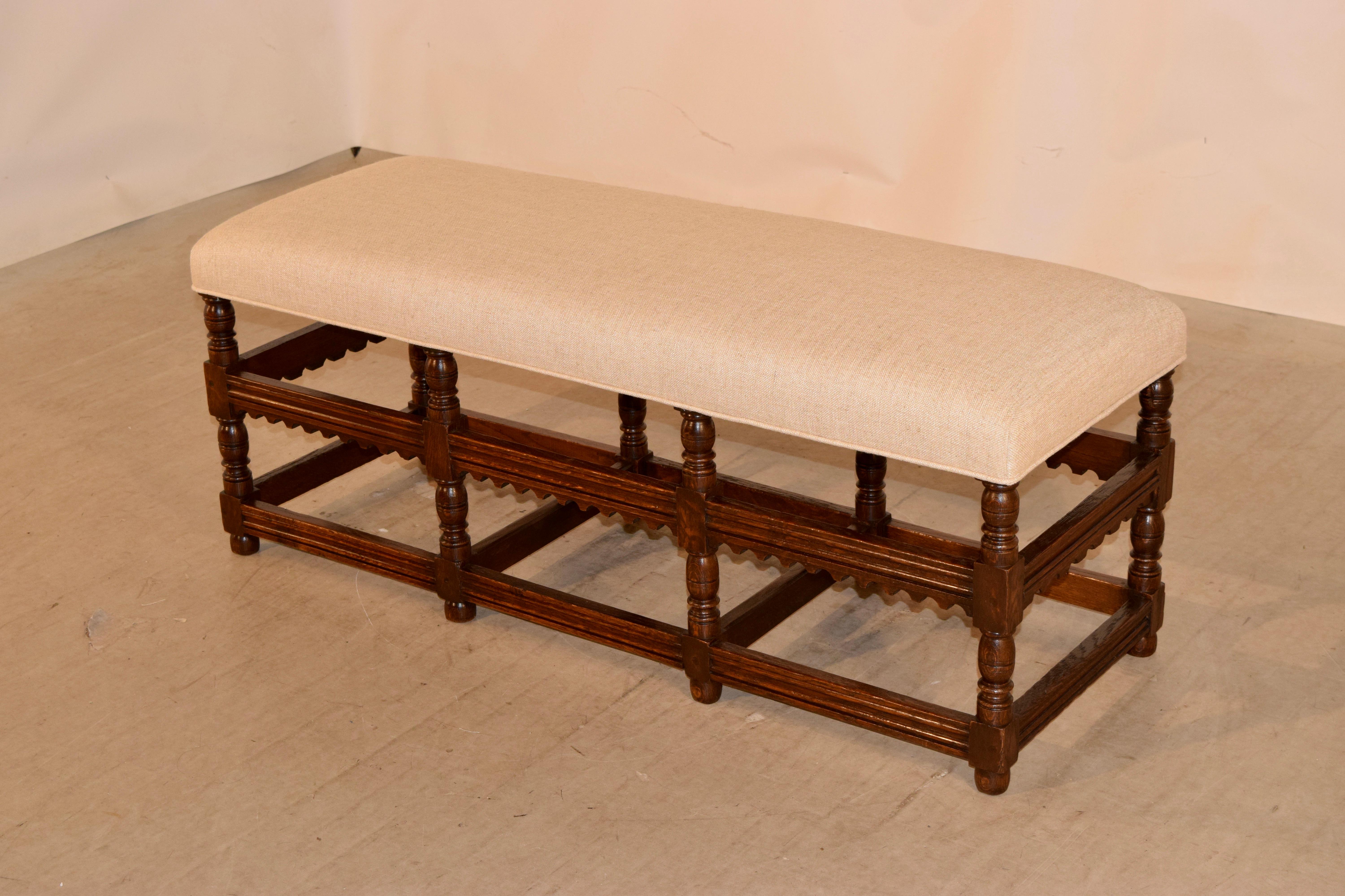 antique upholstered bench seat